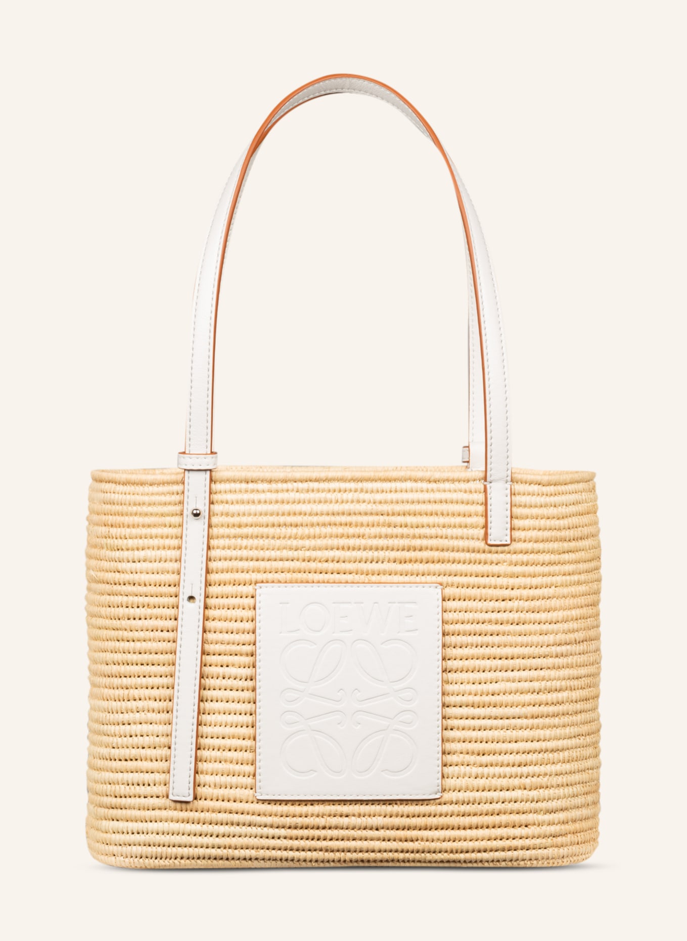 LOEWE Shoulder bag BASKET SQUARE SMALL, Color: CREAM/ WHITE (Image 1)