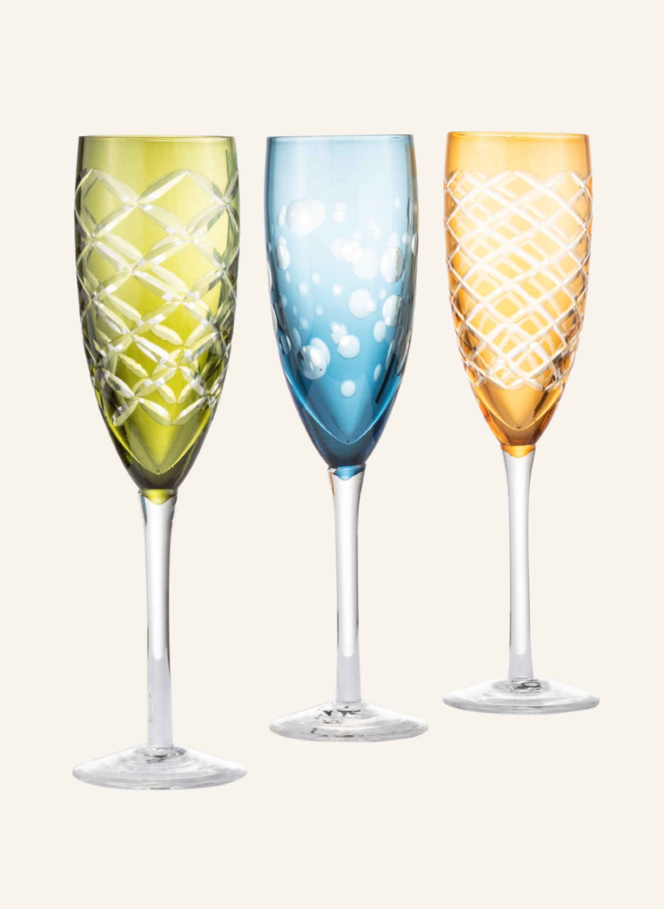 POLSPOTTEN 6er-Set Champagnergläser, Farbe: LILA/ BLAU/ BRAUN (Bild 3)