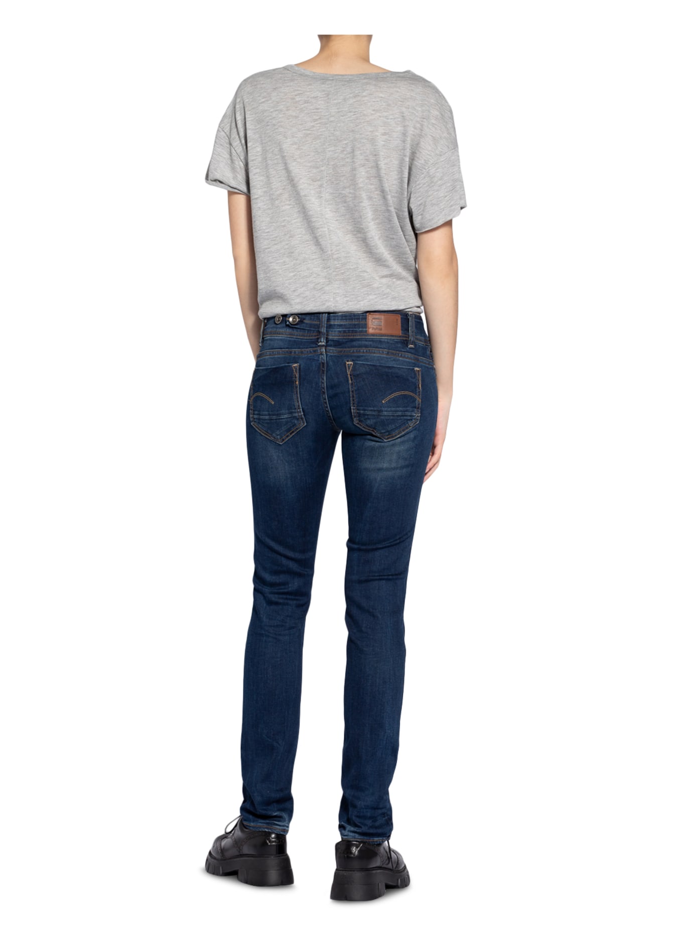 G-Star RAW Straight Jeans MIDGE SADDLE, Farbe: 89 DK AGED (Bild 3)