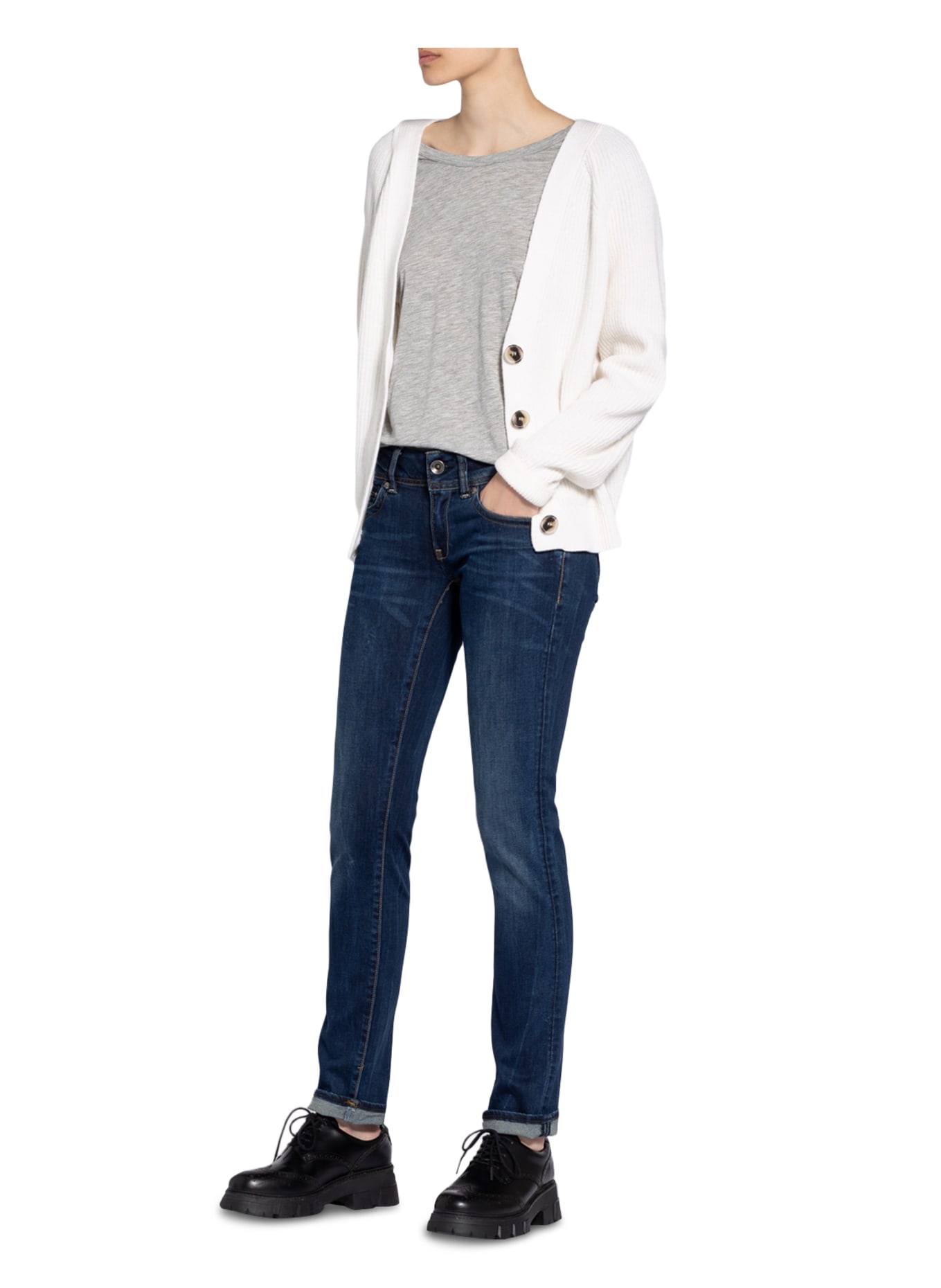 G-Star RAW Straight Jeans MIDGE SADDLE, Farbe: 89 DK AGED (Bild 4)