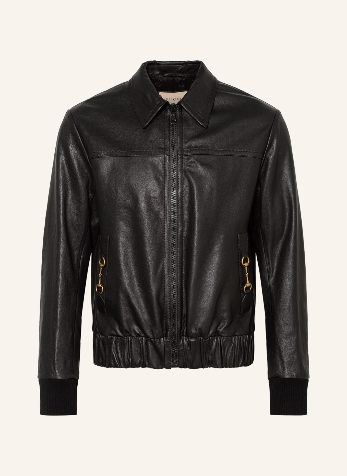 GUCCI Leather bomber jacket , Color: BLACK (Image 1)