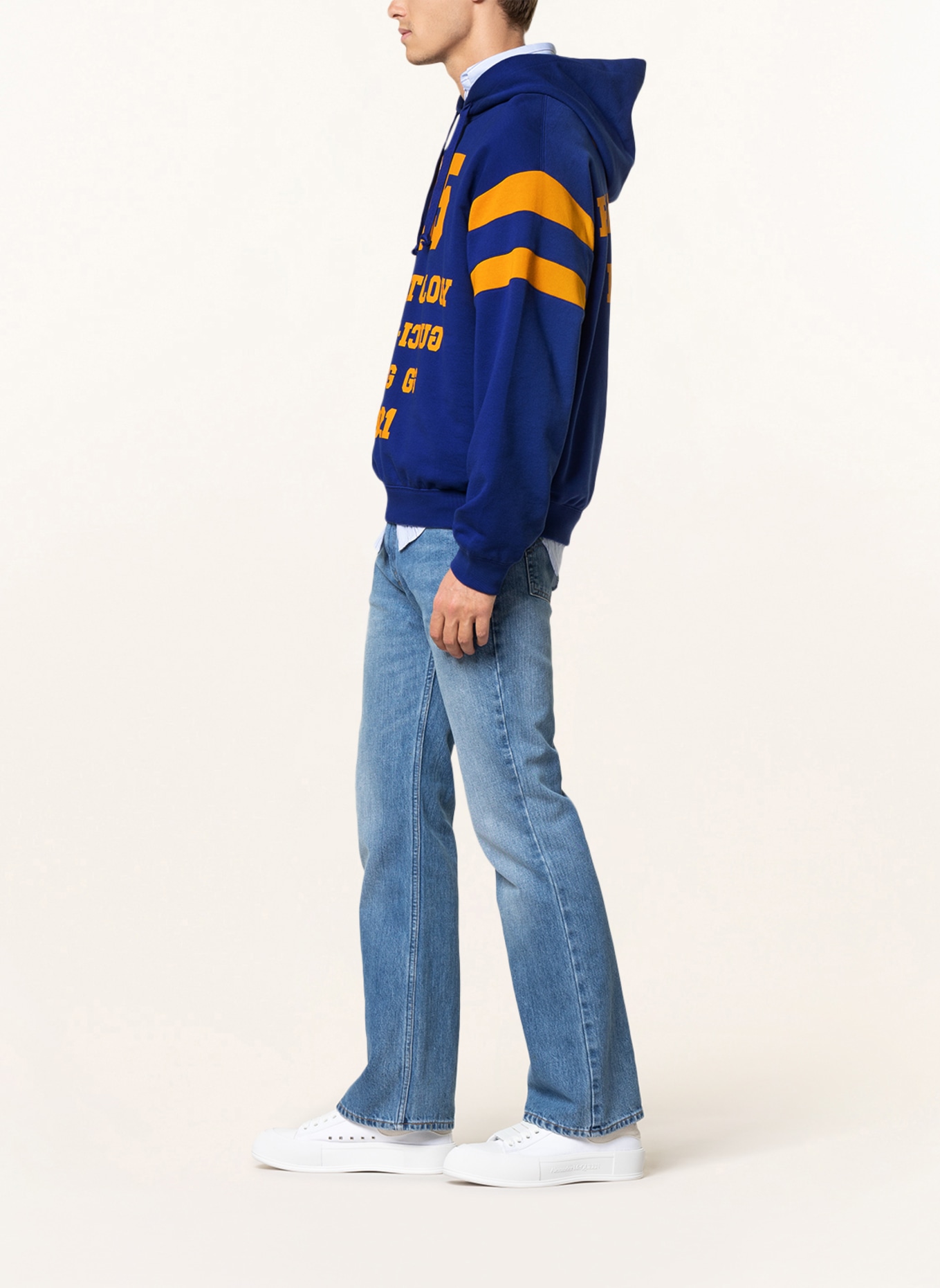 GUCCI Hoodie in blue dark yellow