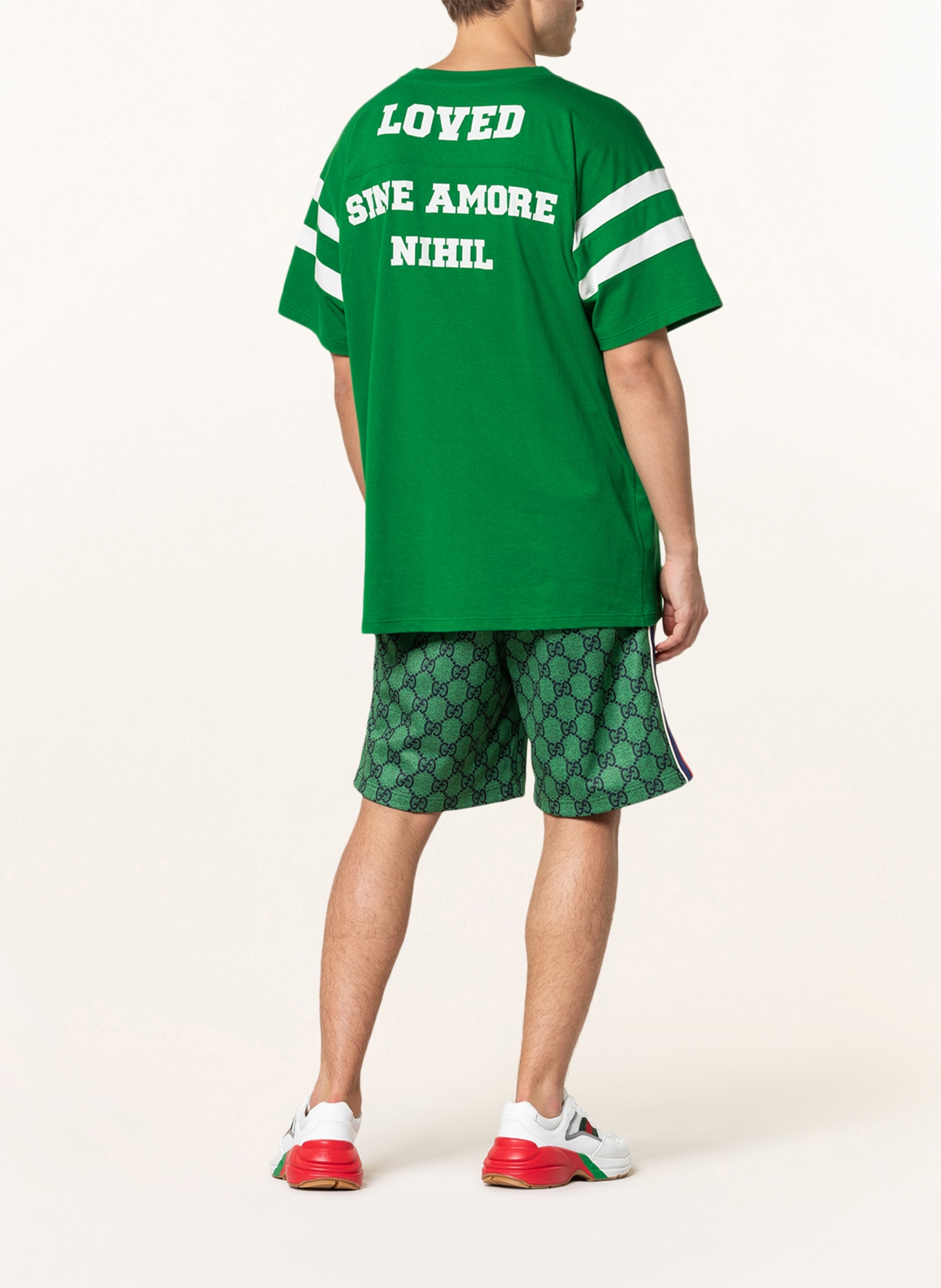 GUCCI Oversized shirt , Color: GREEN/ WHITE (Image 3)