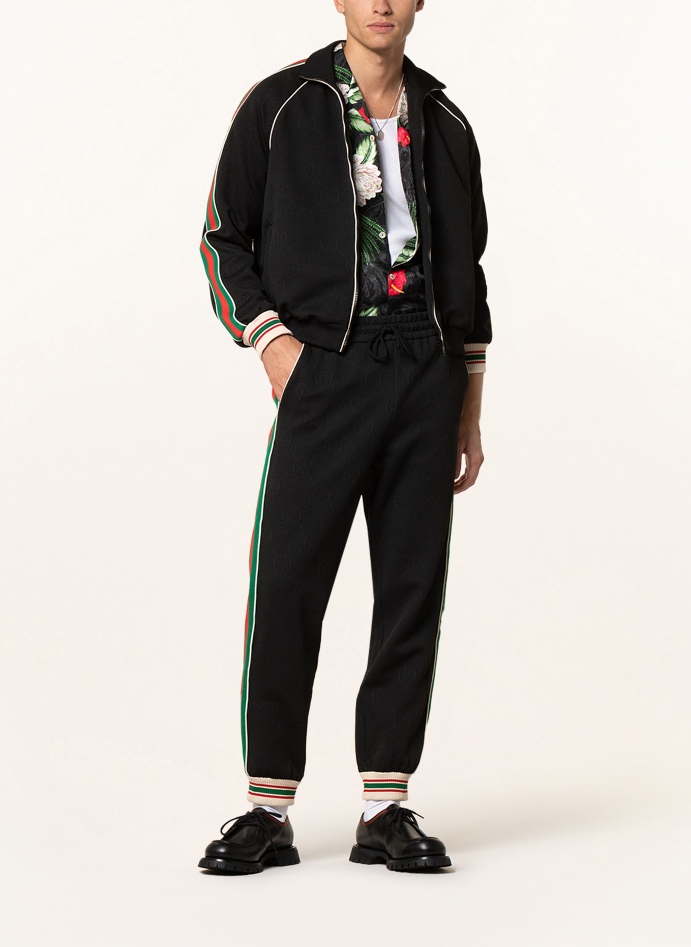 GUCCI Training jacket GG with tuxedo stripes, Color: BLACK (Image 2)