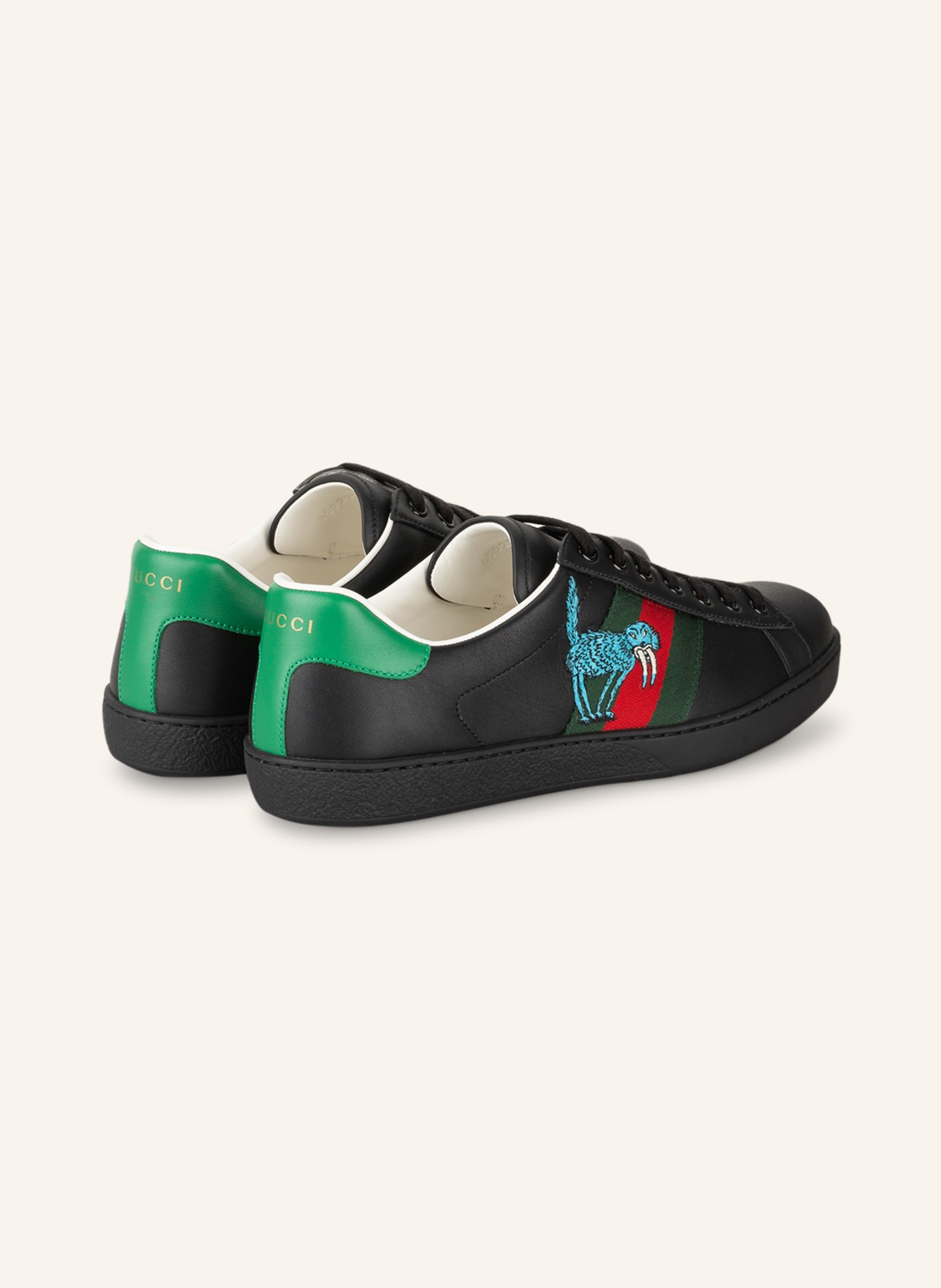 GUCCI Sneaker NEW ACE, Farbe: SCHWARZ/ GRÜN/ ROT (Bild 2)