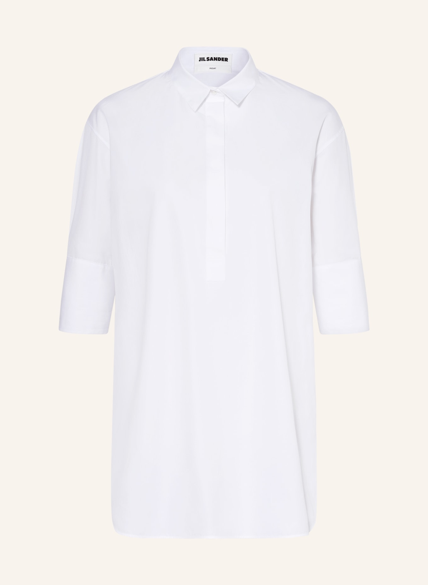 JIL SANDER Oversized-Bluse mit 3/4-Arm, Farbe: WEISS (Bild 1)