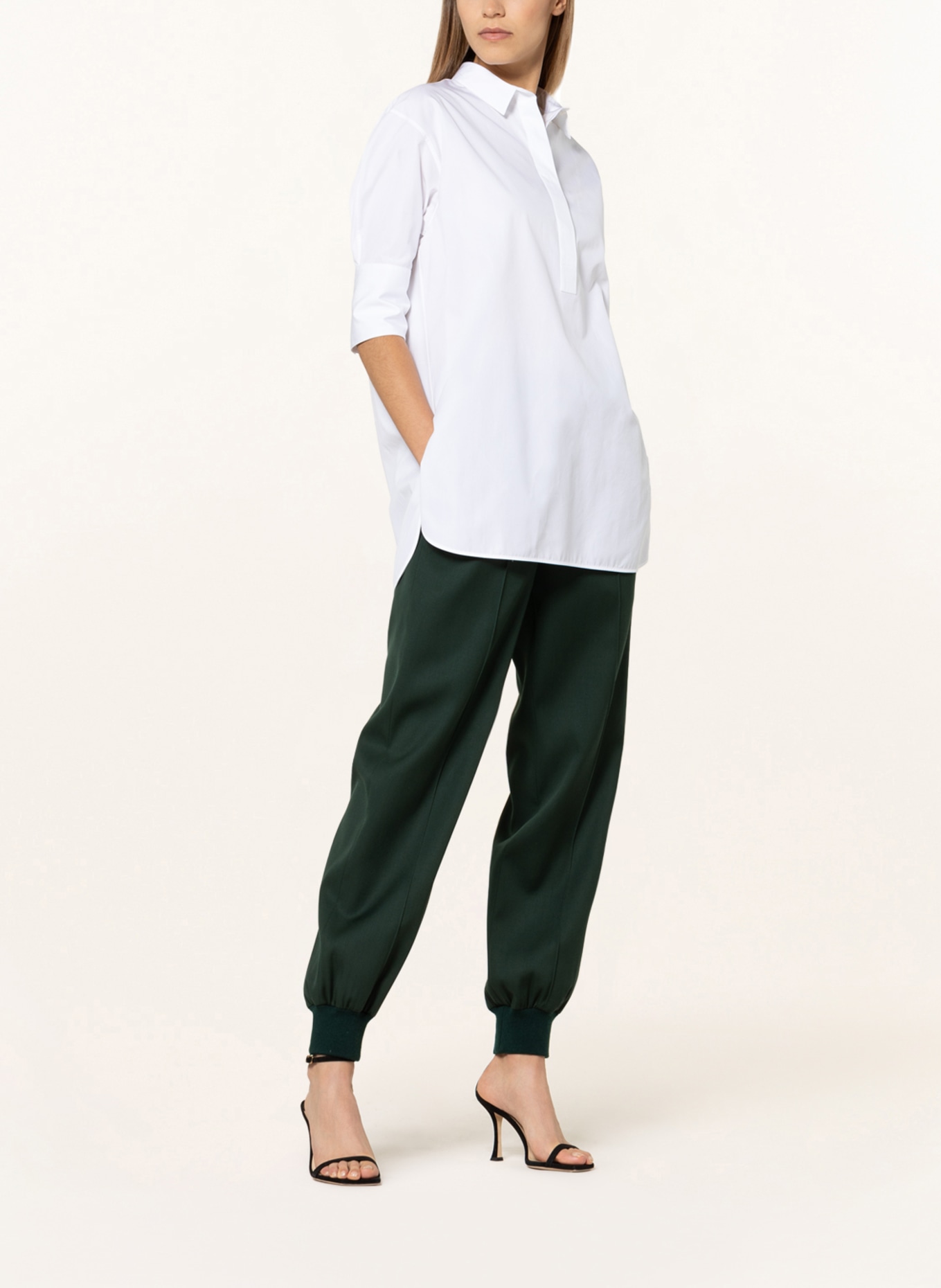 JIL SANDER Oversized-Bluse mit 3/4-Arm, Farbe: WEISS (Bild 2)