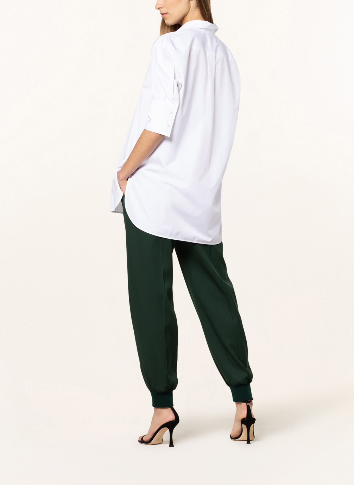 JIL SANDER Oversized-Bluse mit 3/4-Arm, Farbe: WEISS (Bild 3)