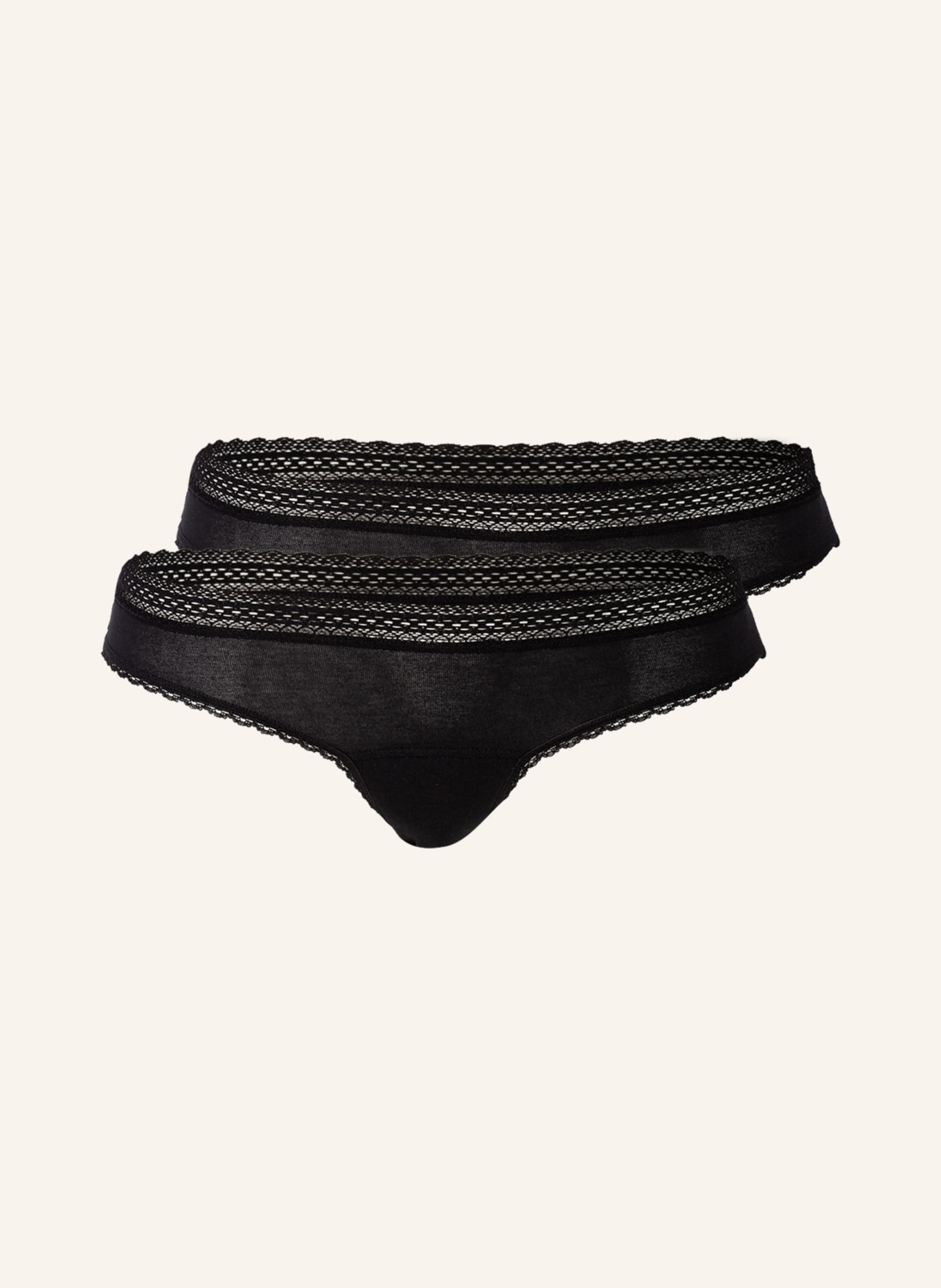 SCHIESSER 2-pack period underwear SECRET CARE, Color: BLACK (Image 1)