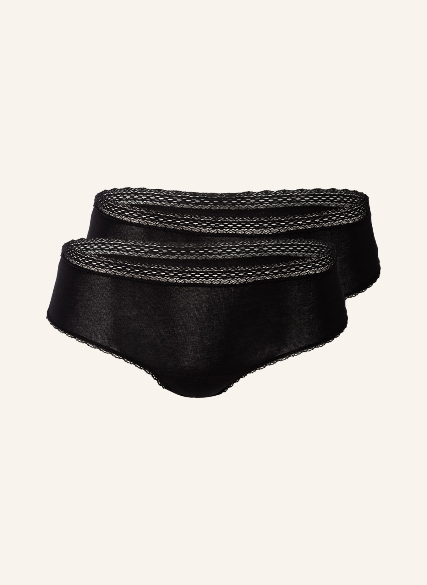SCHIESSER 2-pack period panties SECRET CARE, Color: BLACK (Image 1)