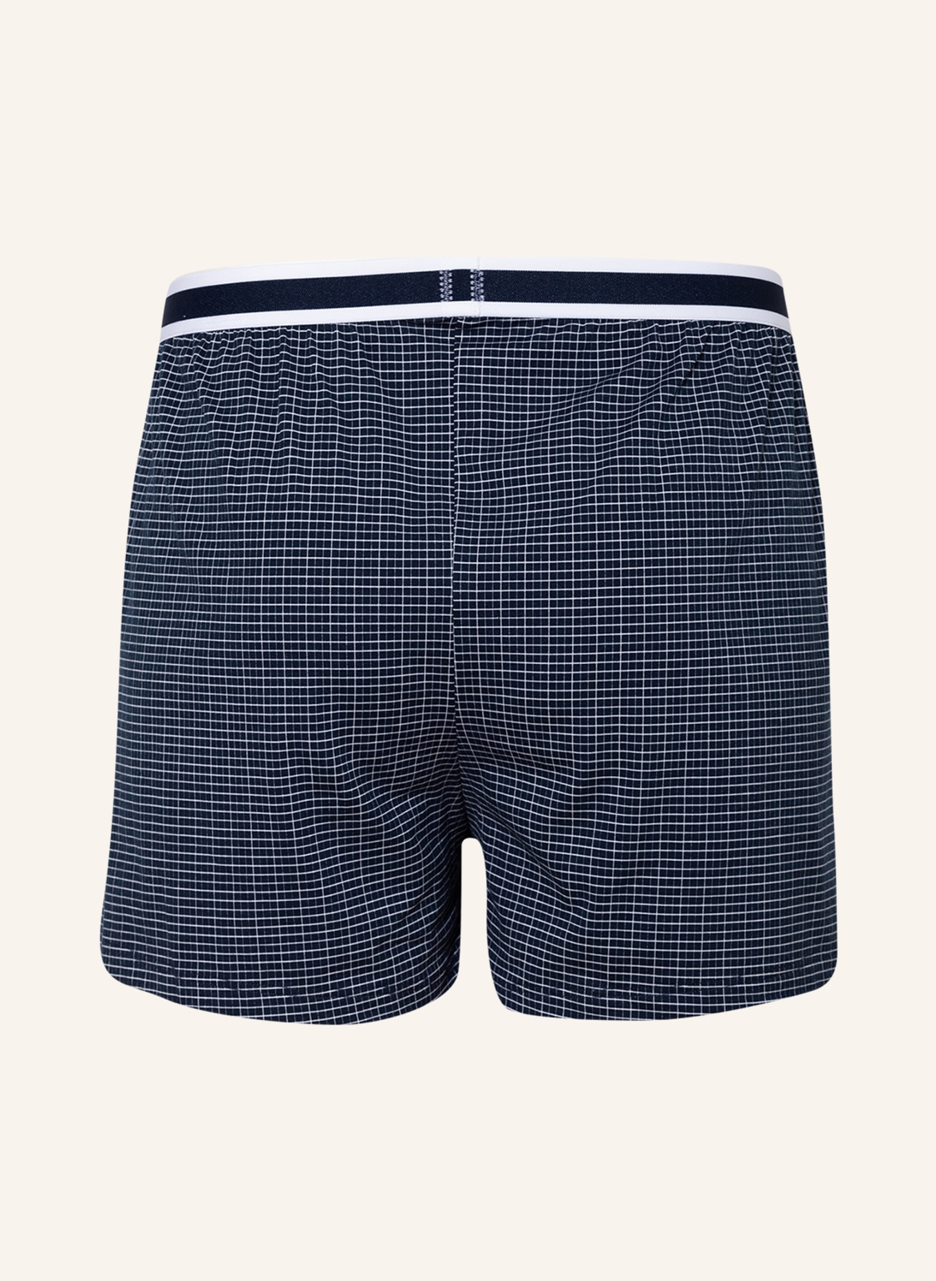 mey Woven boxer shorts series NELSON, Color: DARK BLUE/ WHITE (Image 2)