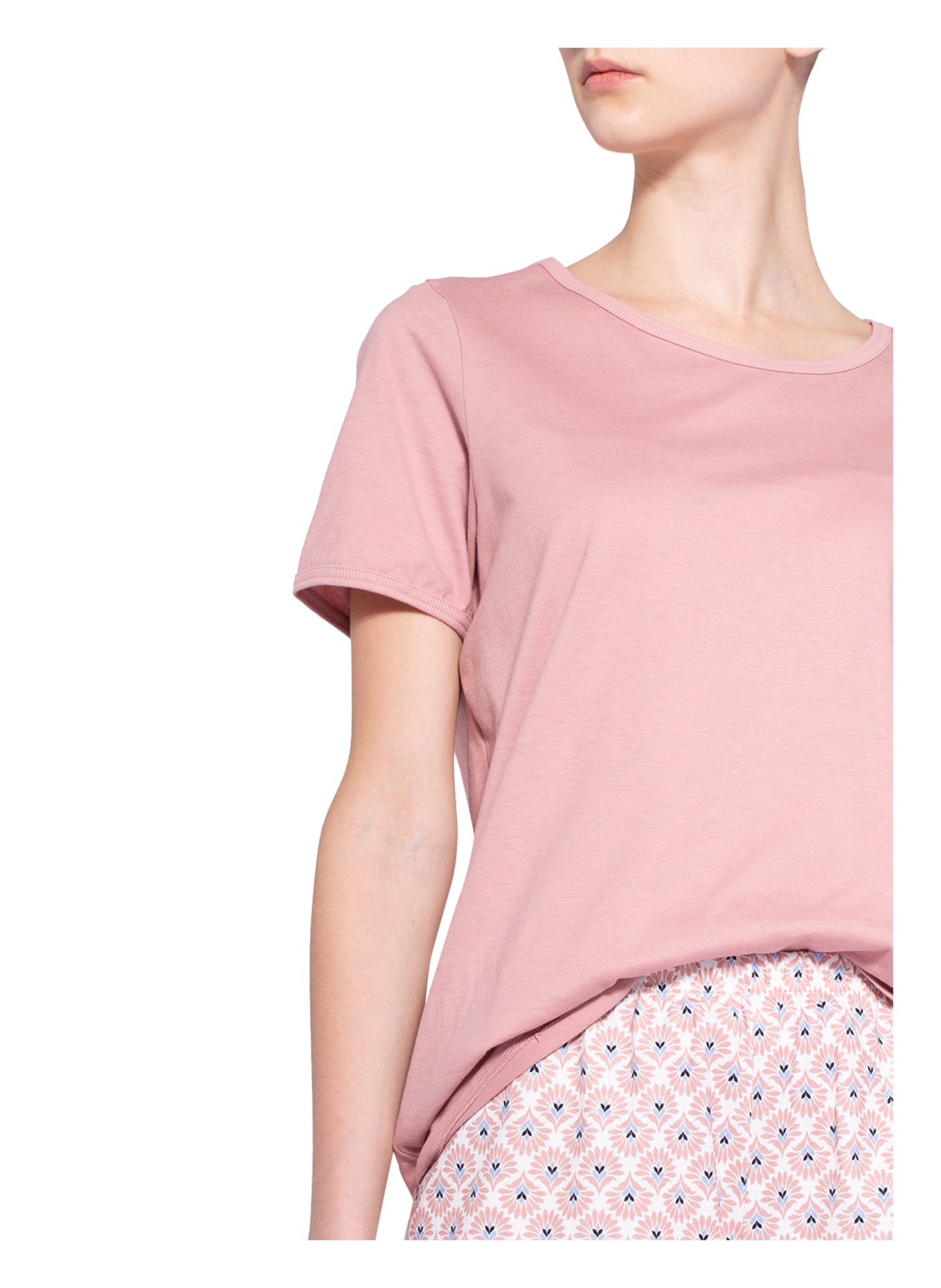 CALIDA Shorty-Schlafanzug LOVELY NIGHTS, Farbe: WEISS/ ROSÉ/ HELLBLAU (Bild 4)