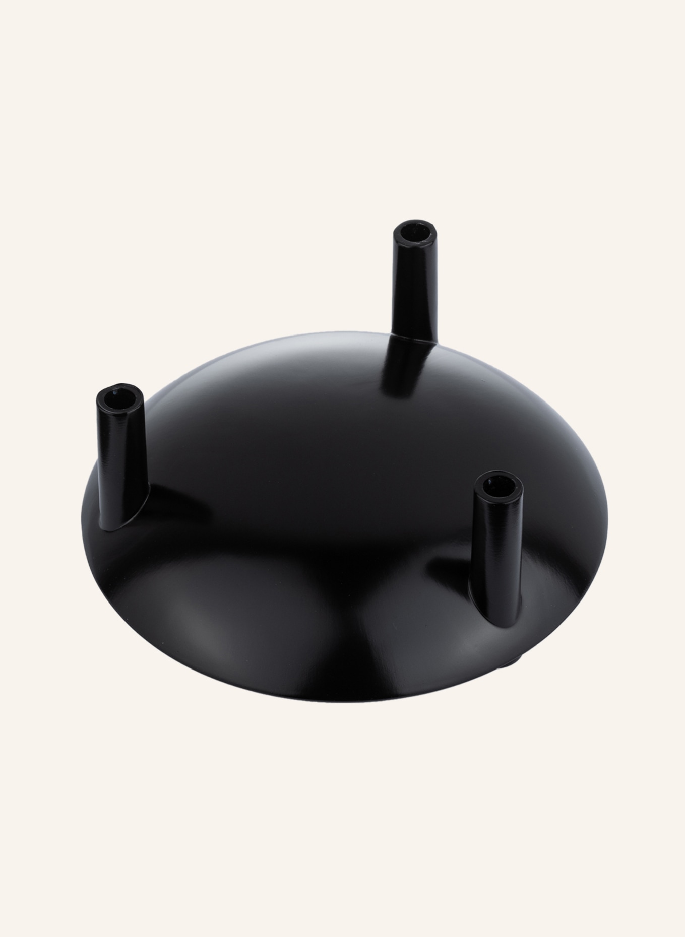 STOFF NAGEL Candleholder with bowl, Color: BLACK (Image 3)