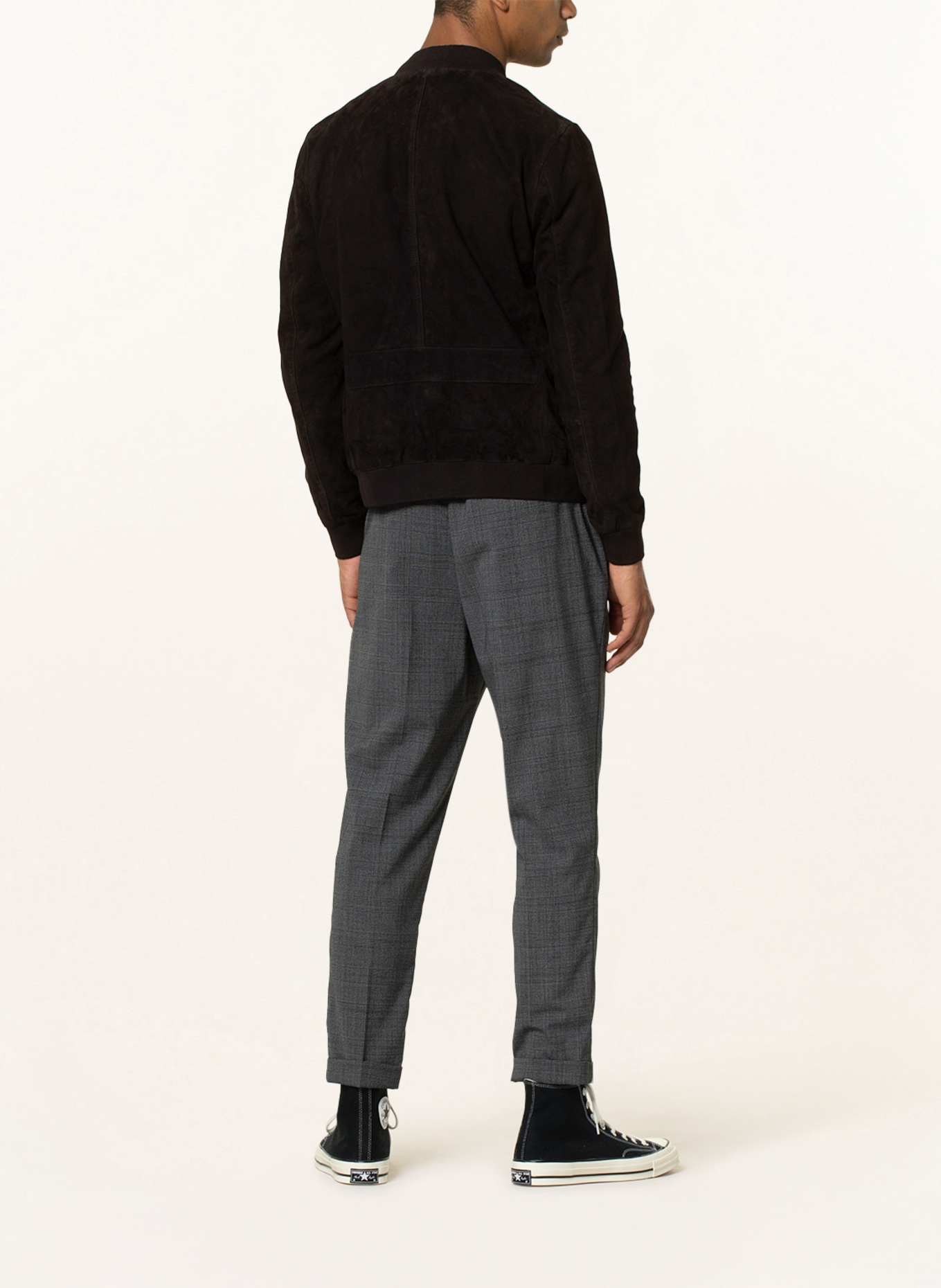ALLSAINTS Leather bomber jacket RONAN in black