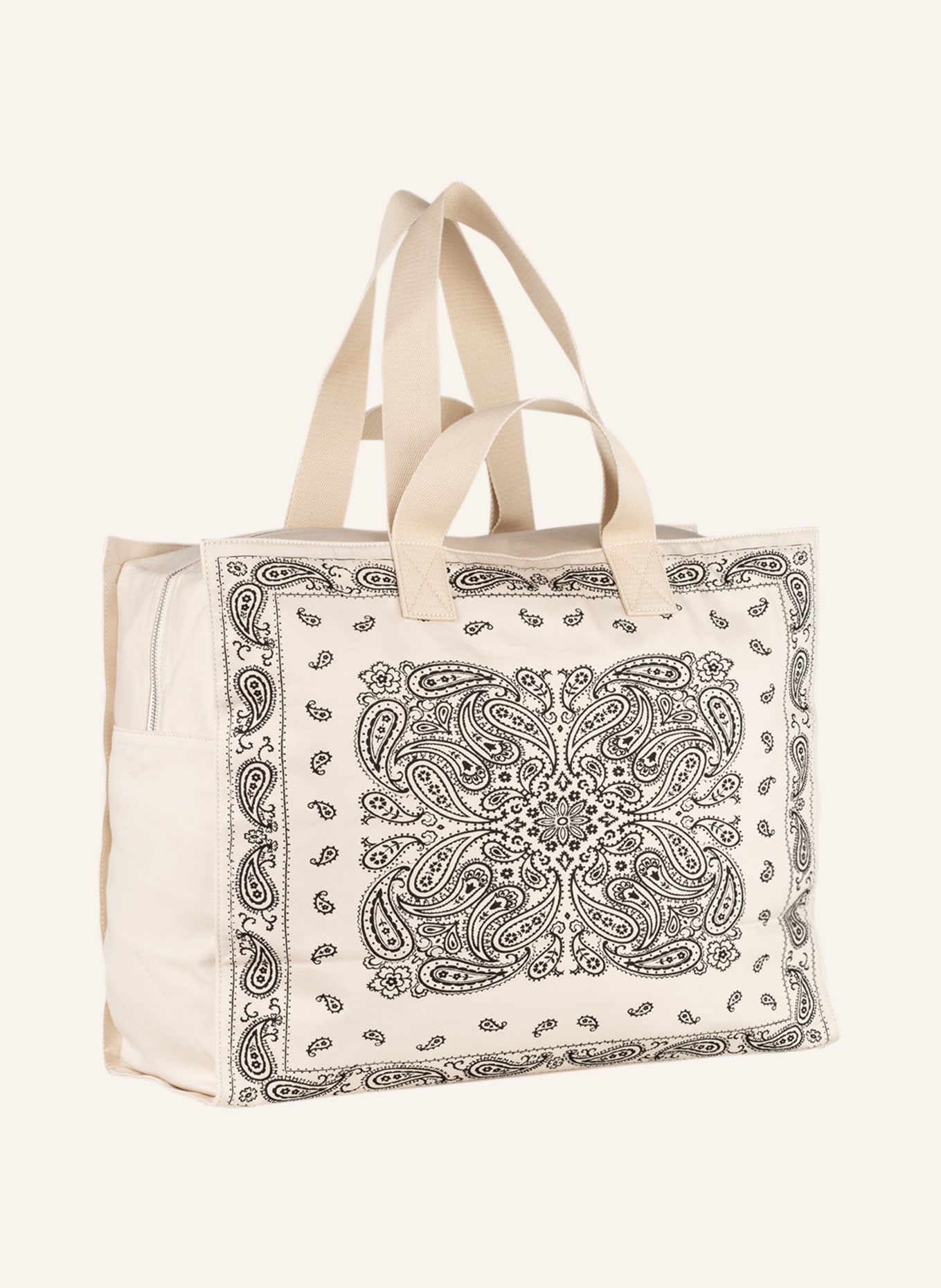 CLAUDIE PIERLOT Torba shopper 221ATRAVEL: ECRU/ CZARNY