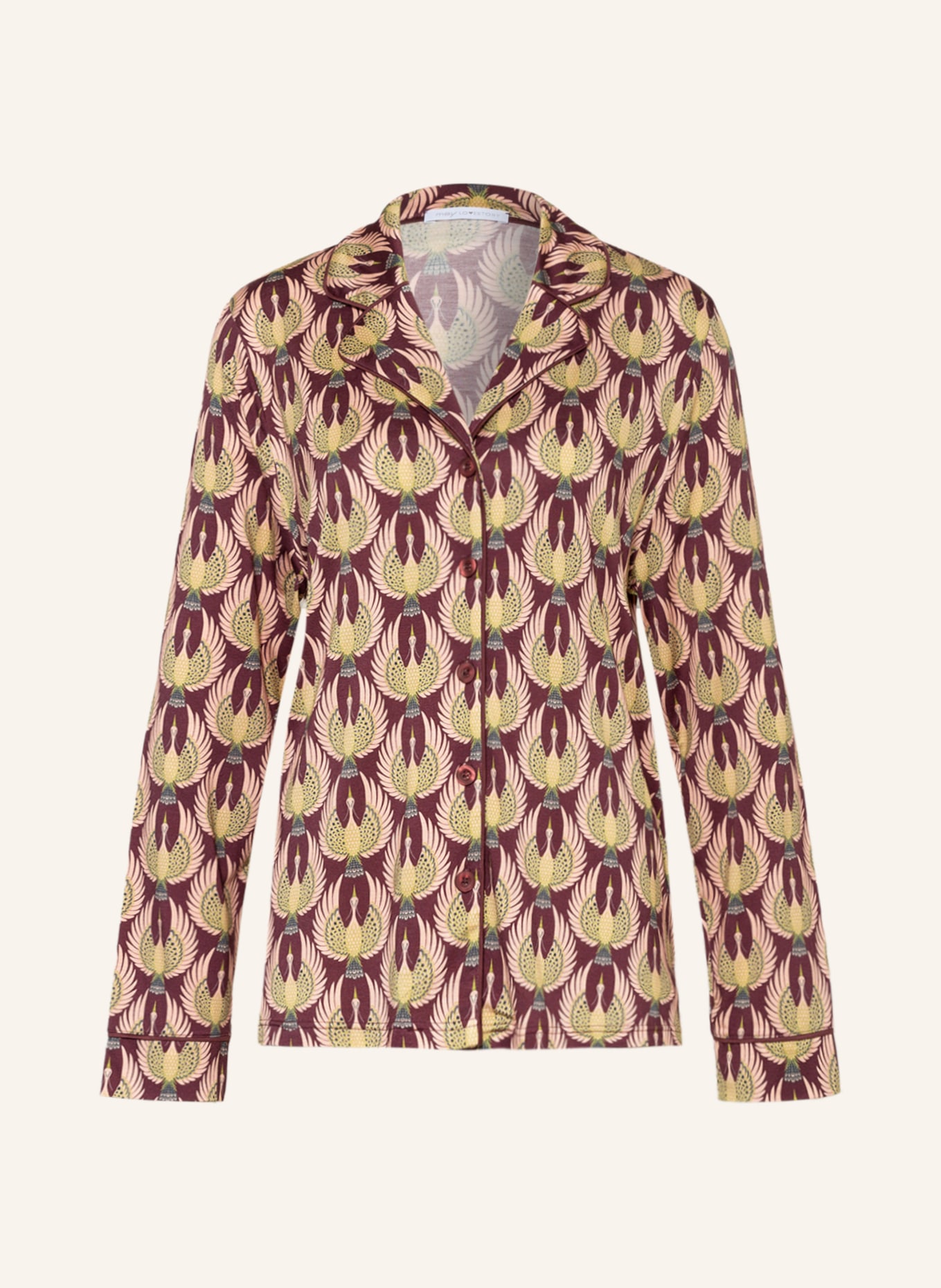 mey Schlafshirt Serie ILARIA: DUNKELROT / NUDE / GRÜN