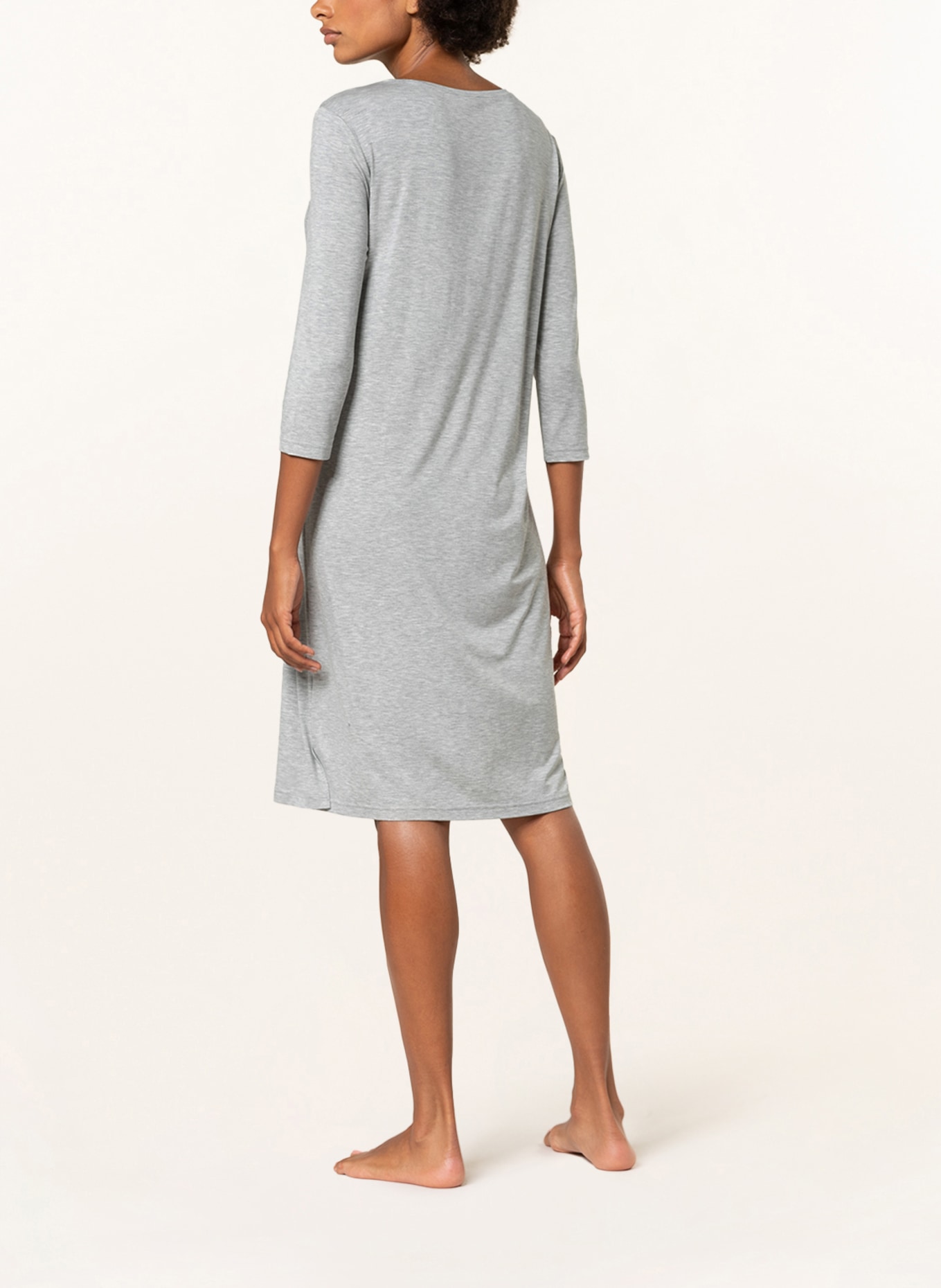 mey Nightgown series SLEEP&EASY with 3/4 sleeves, Color: LIGHT GRAY/ GRAY (Image 3)