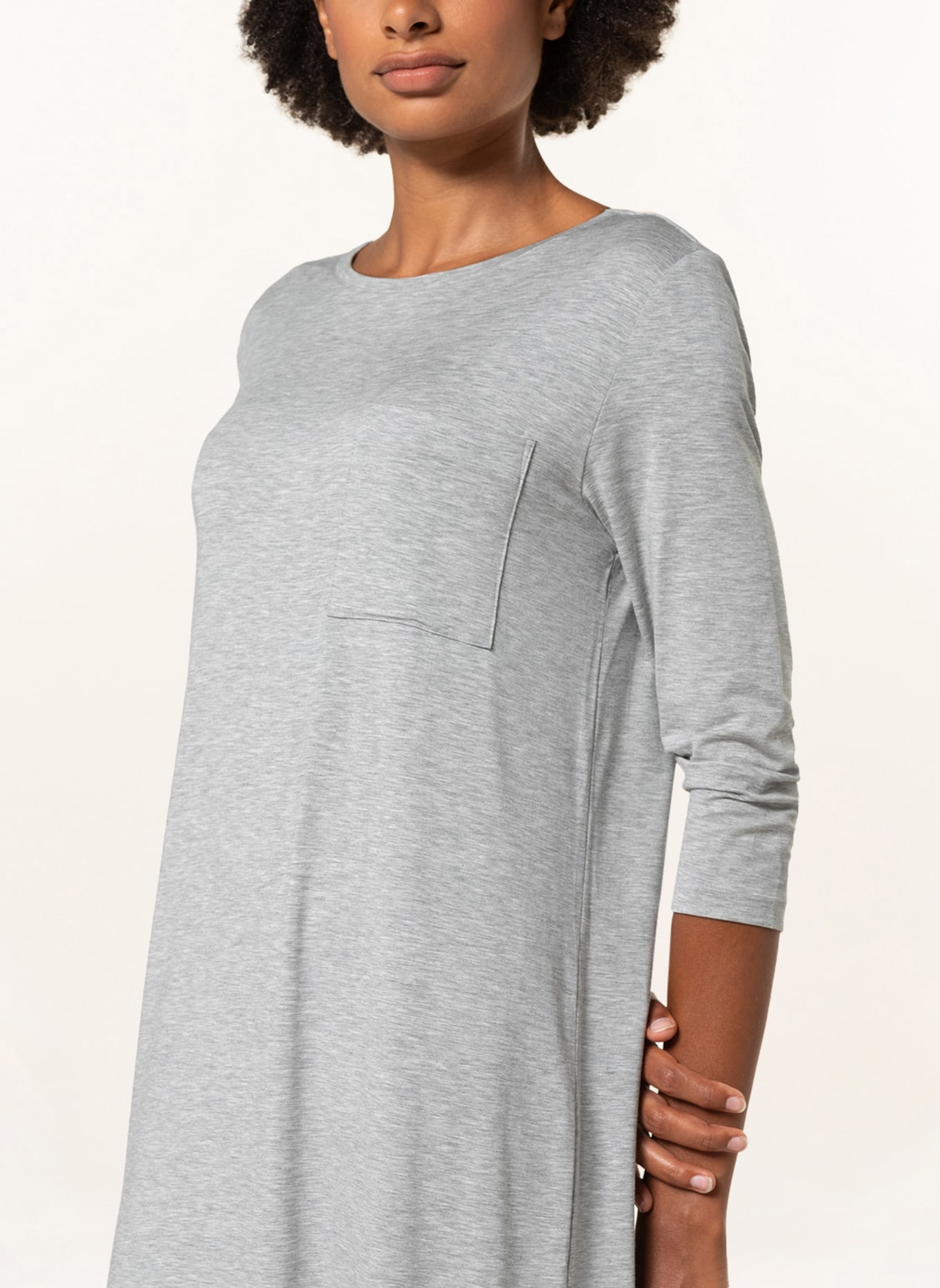 mey Nightgown series SLEEP&EASY with 3/4 sleeves, Color: LIGHT GRAY/ GRAY (Image 4)