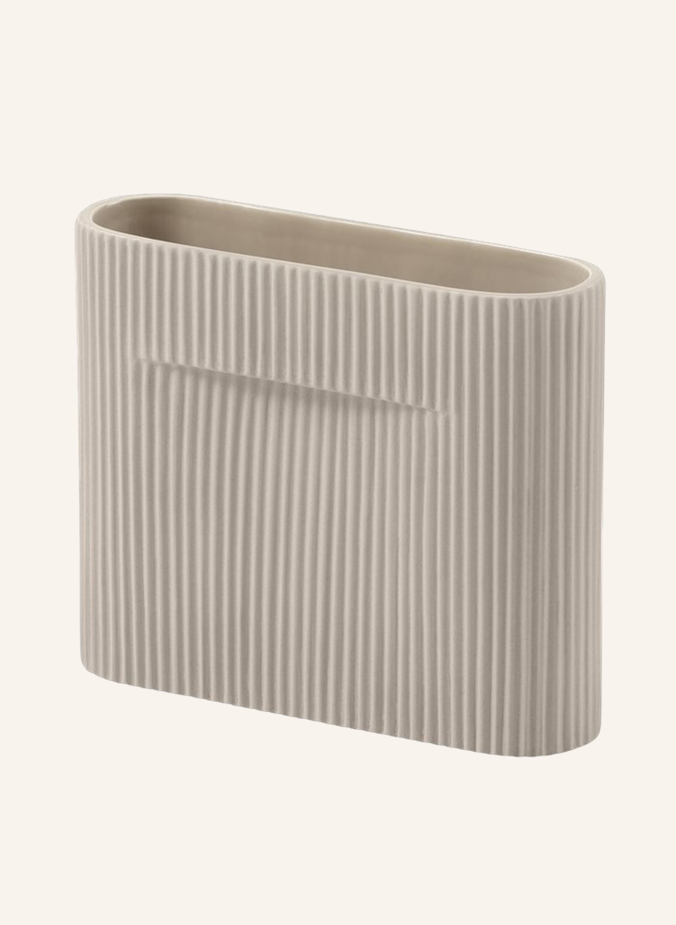 MUUTO Vase RIDGE: HELLBRAUN