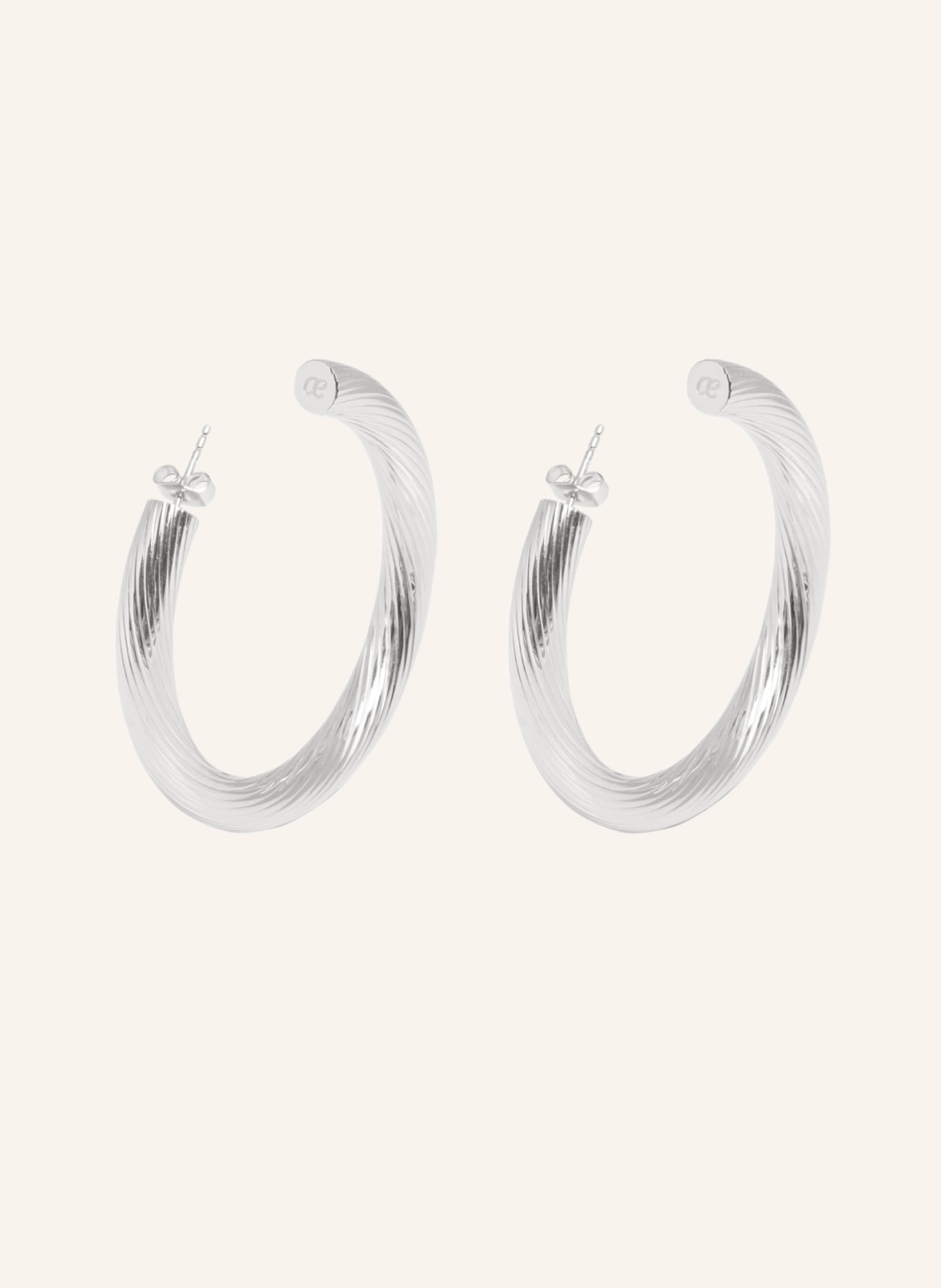 ariane ernst Creole earrings BOLD SPIRAL, Color: SILVER (Image 1)