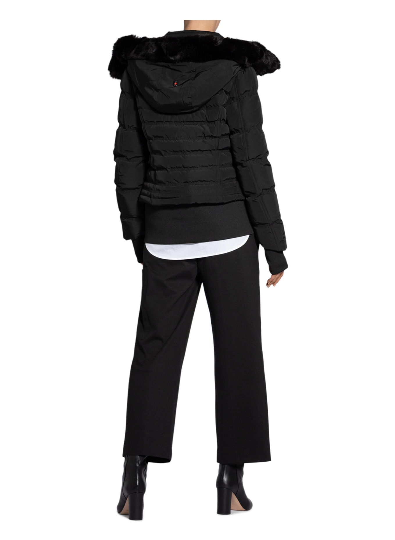 WELLENSTEYN Quilted jacket QUEENS with faux fur, Color: BLACK (Image 3)