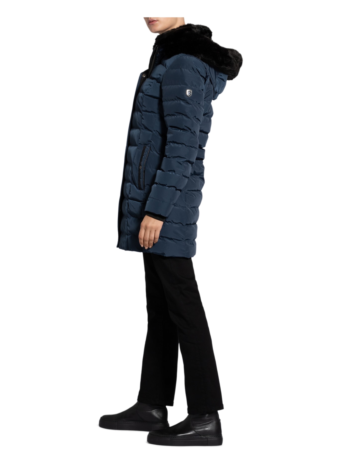 WELLENSTEYN Płaszcz pikowany SANTORIN LONG, Kolor: GRANATOWY (Obrazek 4)