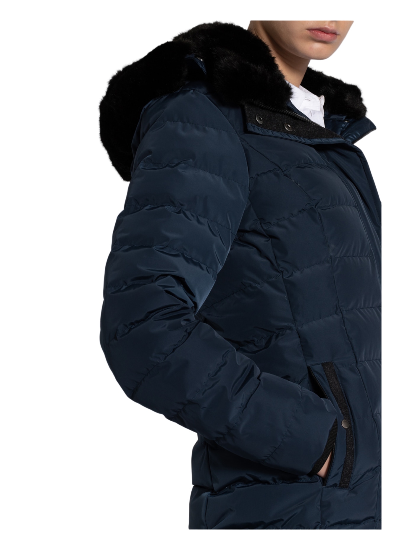 WELLENSTEYN Płaszcz pikowany SANTORIN LONG, Kolor: GRANATOWY (Obrazek 5)