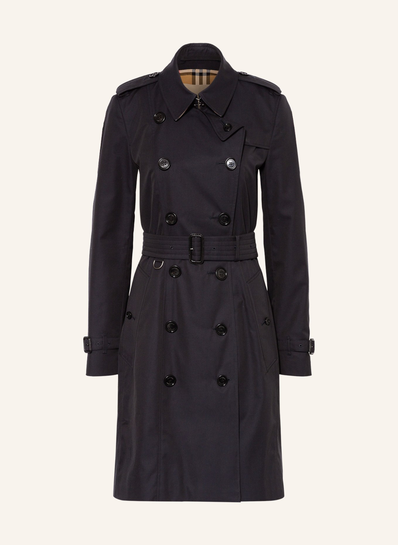 BURBERRY Trench coat, Color: DARK BLUE (Image 1)