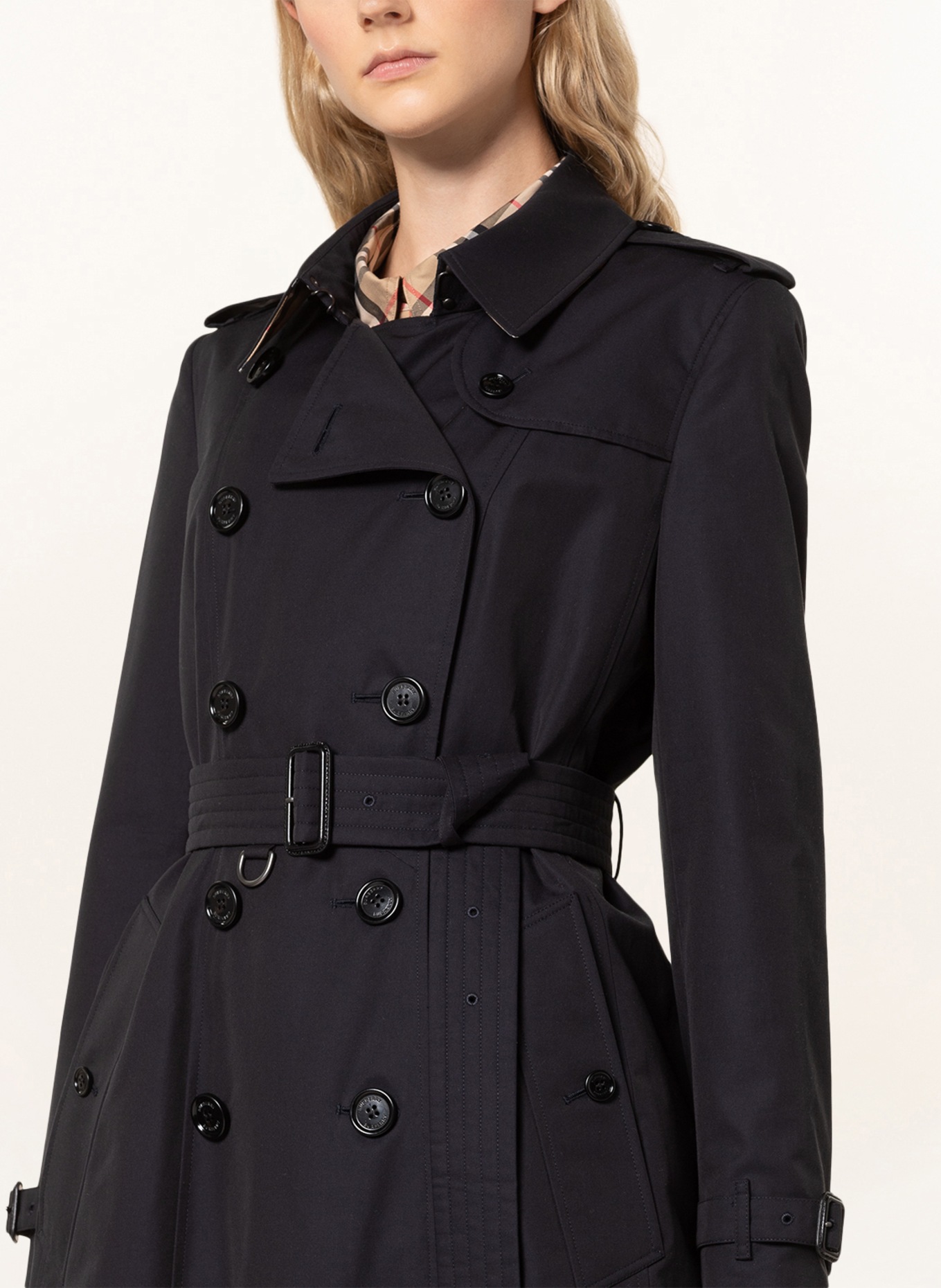 BURBERRY Trench coat, Color: DARK BLUE (Image 4)