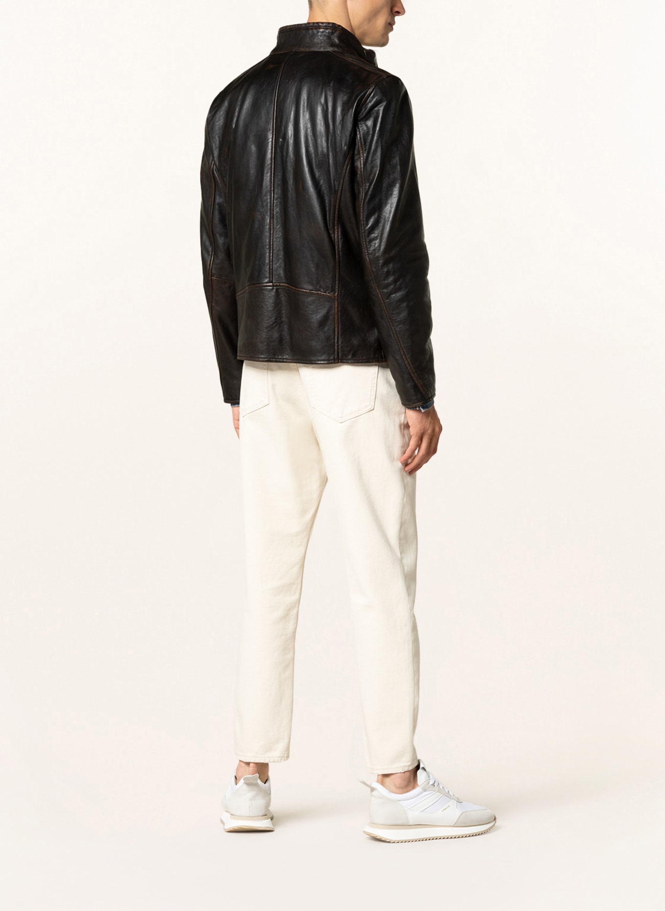 MILESTONE Leather jacket MSNILO, Color: BLACK (Image 3)
