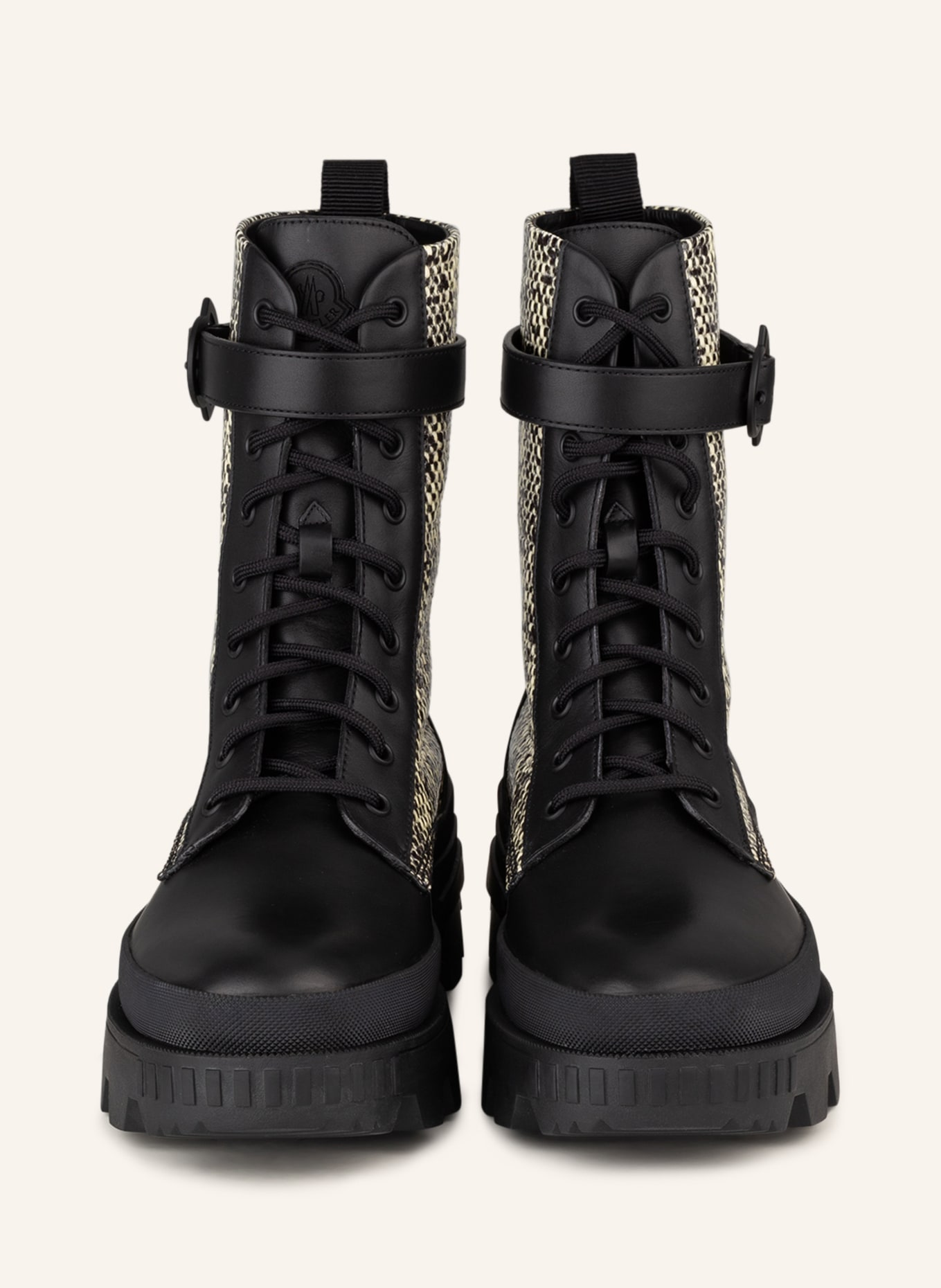 MONCLER Lace-up boots CARINNE , Color: BLACK/ ECRU (Image 3)