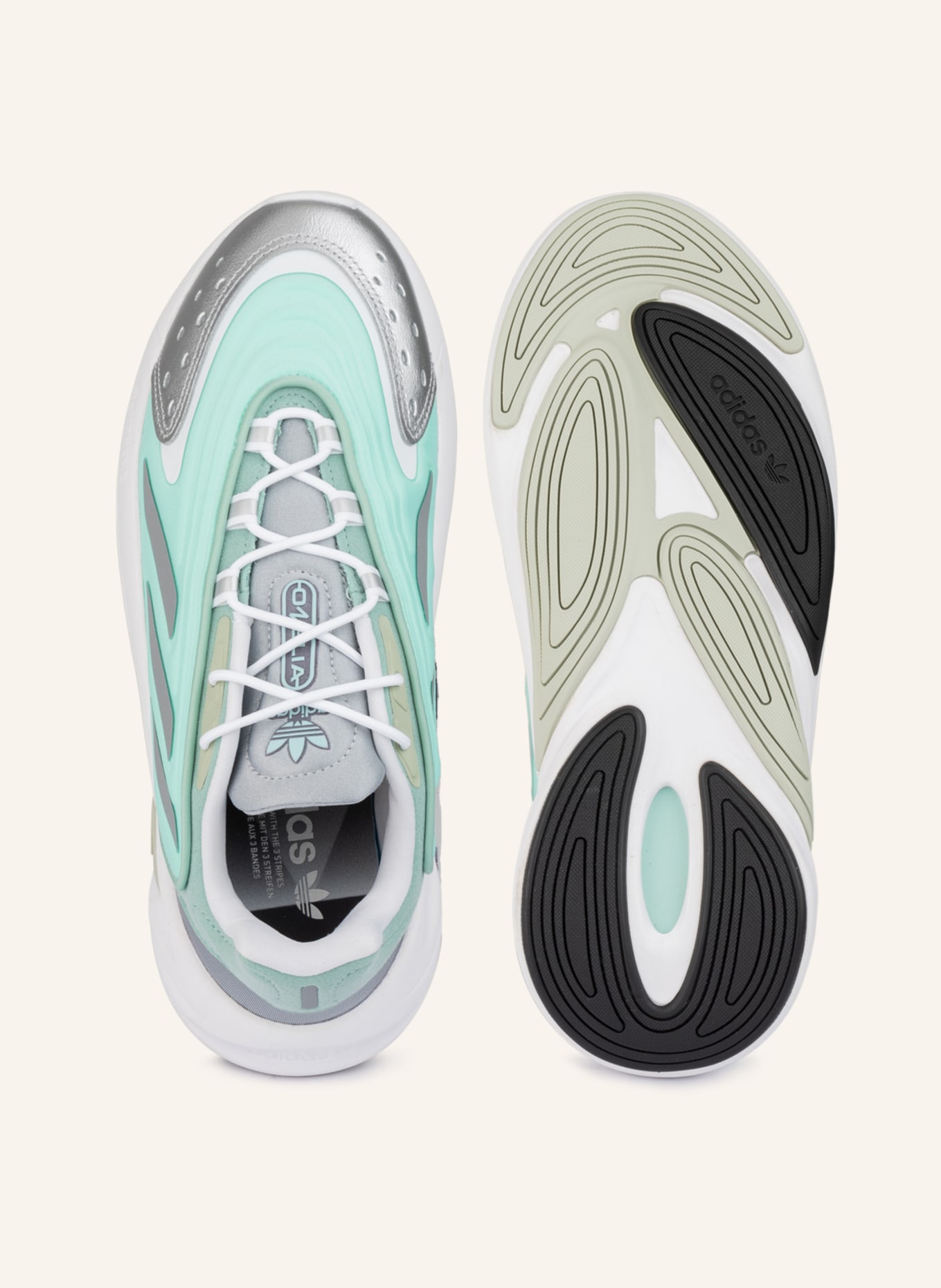 adidas Originals Plateau-Sneaker OZELIA, Farbe: MINT/ SILBER/ WEISS (Bild 5)