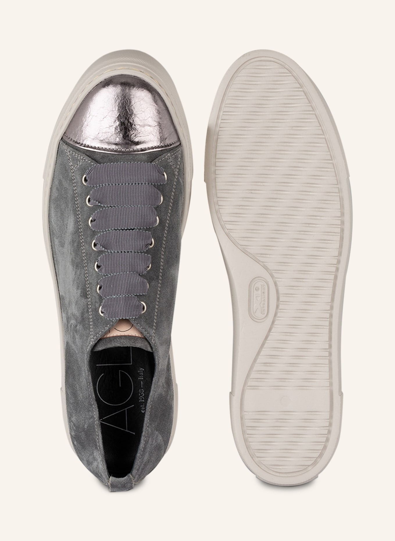 AGL Plateau-Sneaker MOLLIE , Farbe: GRAU/ SILBER (Bild 5)