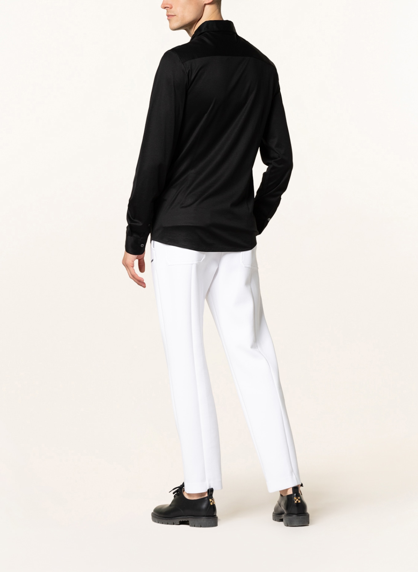 EMPORIO ARMANI Jersey shirt slim fit , Color: BLACK (Image 3)