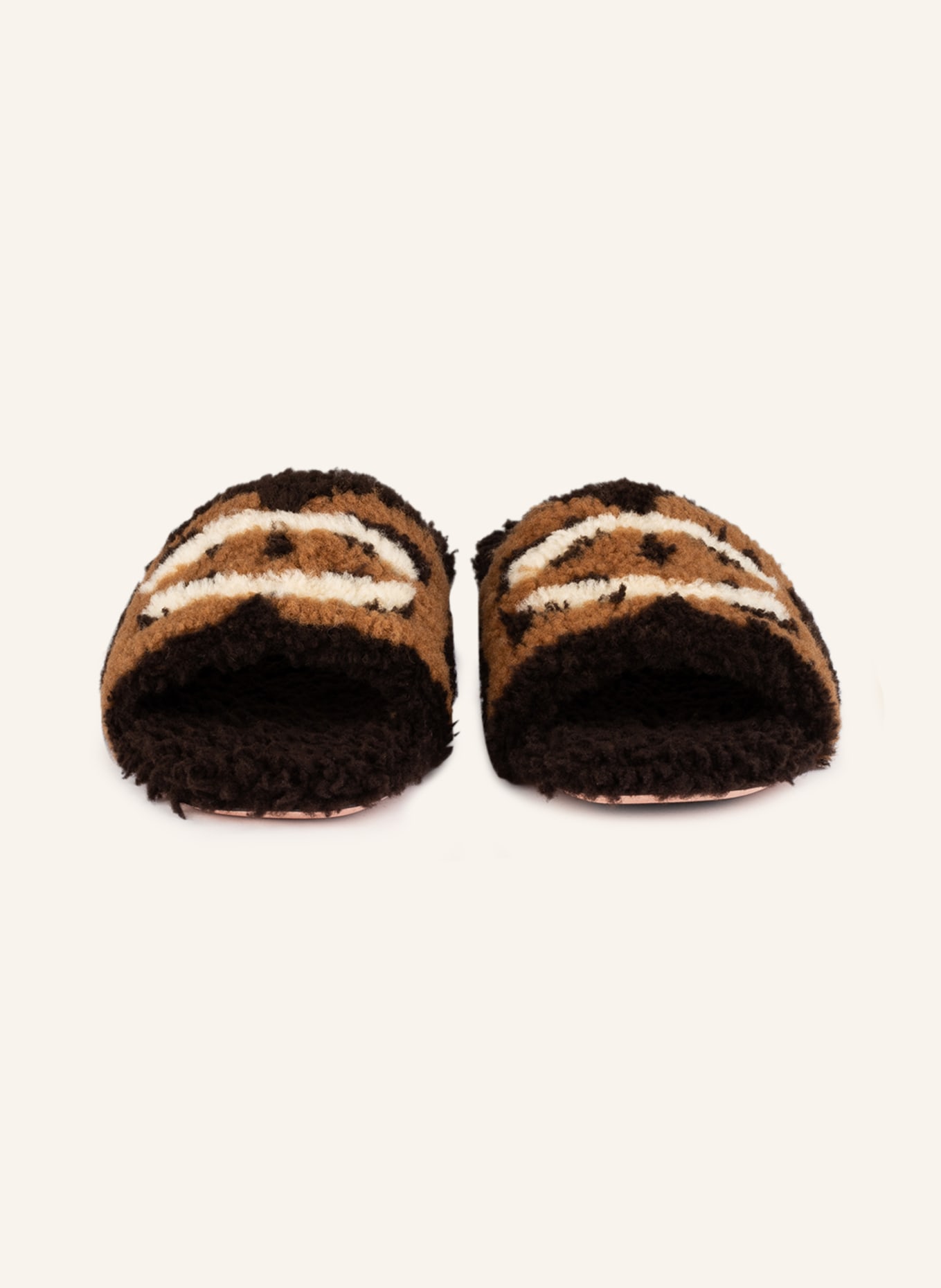 BALLY Slides PEONI with lambskin trim, Color: BROWN/ LIGHT BROWN/ CREAM (Image 3)
