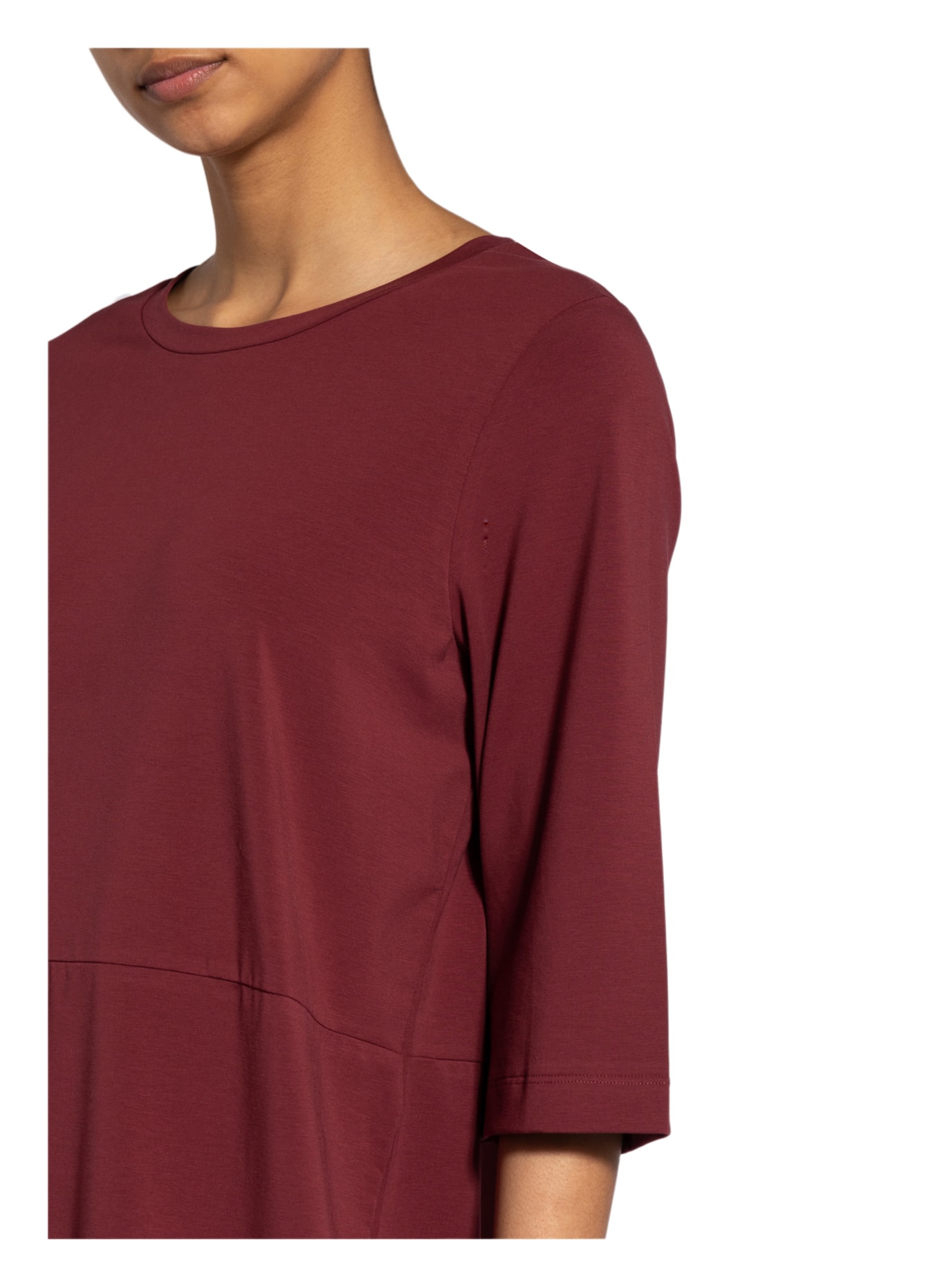 ARMEDANGELS Jersey dress AASLI with 3/4 sleeves, Color: DARK RED (Image 4)