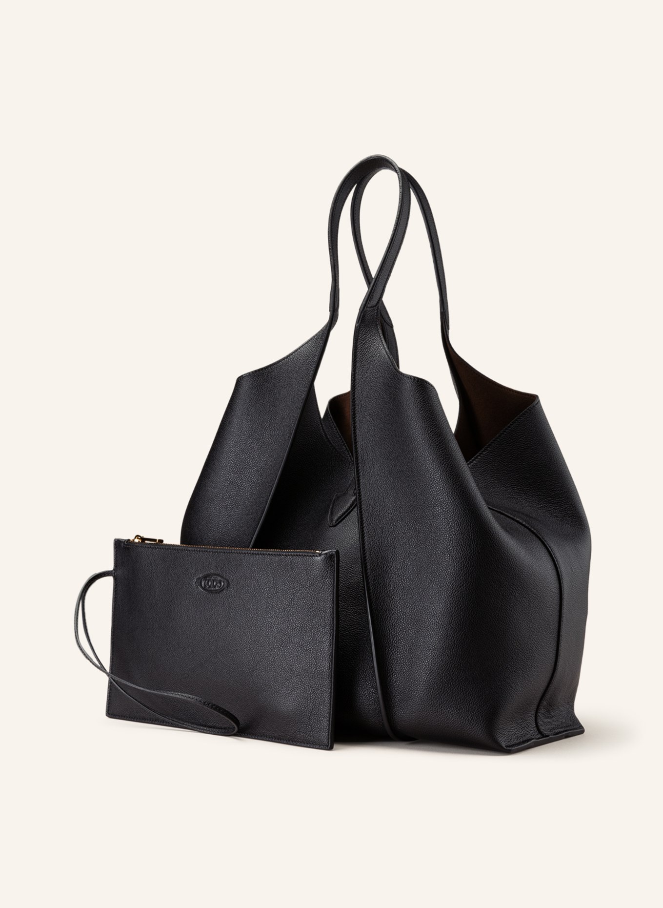 TOD'S Shopper T TIMELESS MEDIUM with pouch, Color: BLACK (Image 2)