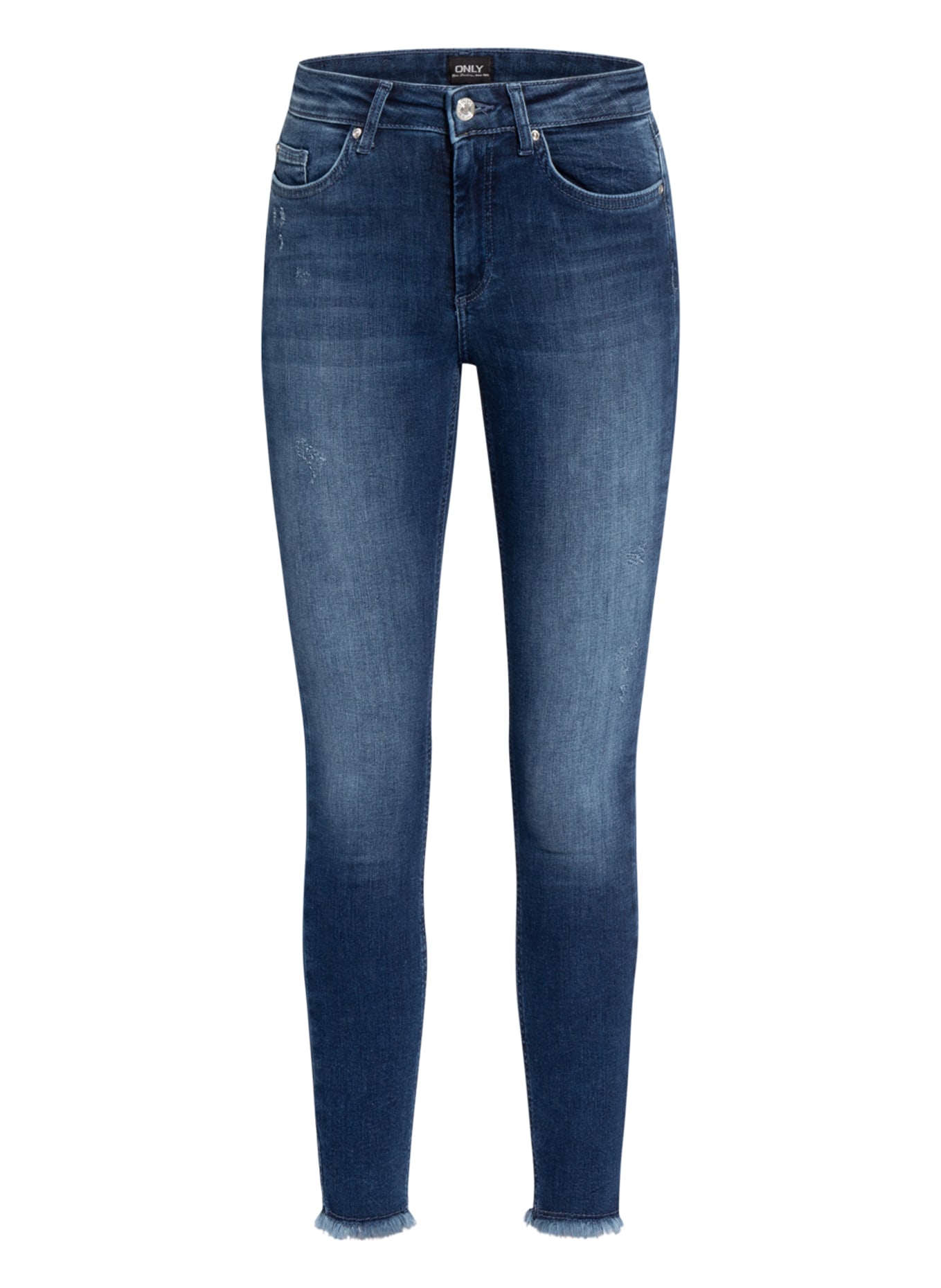 Buy ONLY Blue Denim Cotton Straight Fit Women's Jeans | Shoppers Stop