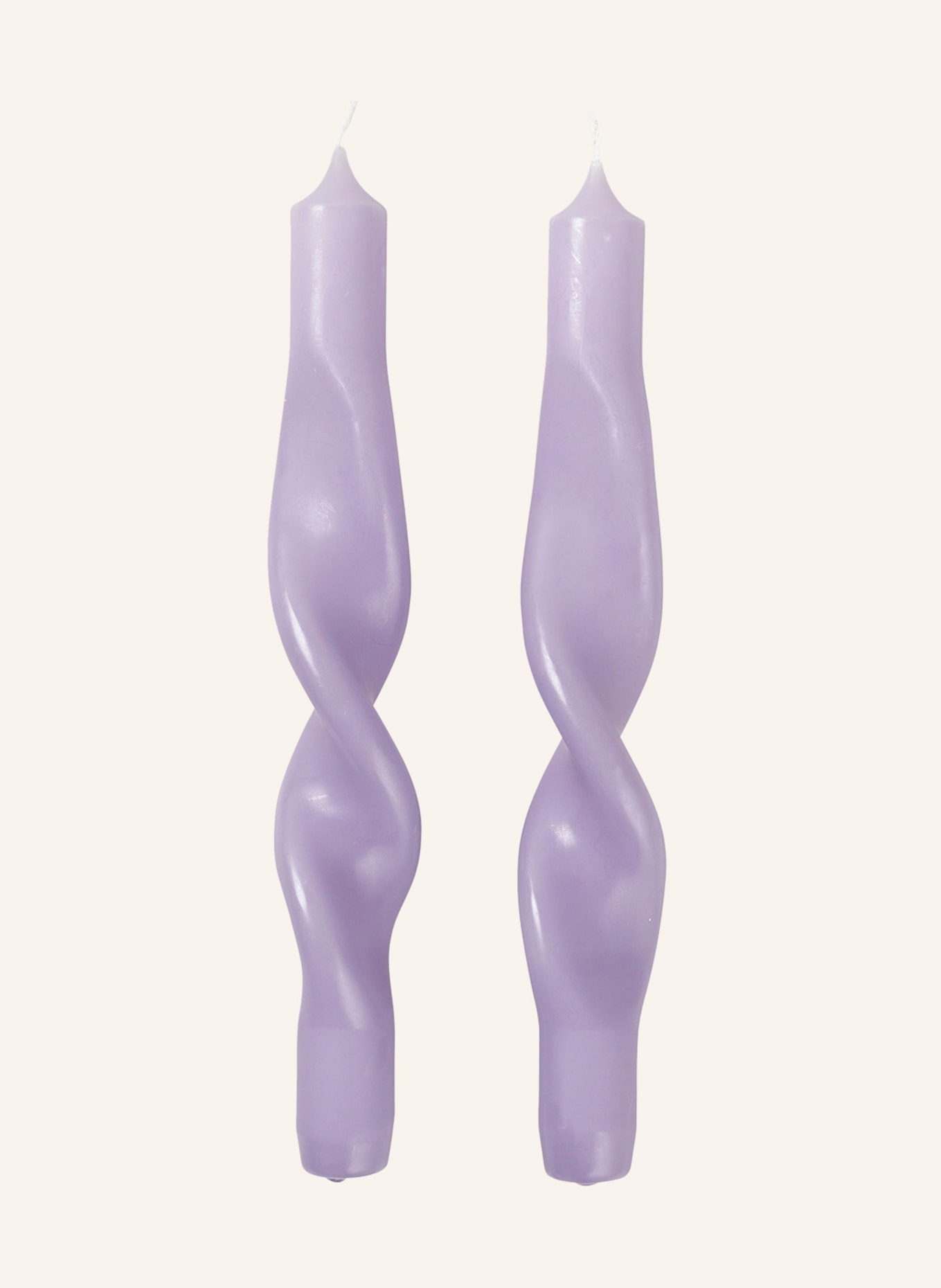 BROSTE COPENHAGEN Set of 2 taper candles, Color: LIGHT PURPLE (Image 2)