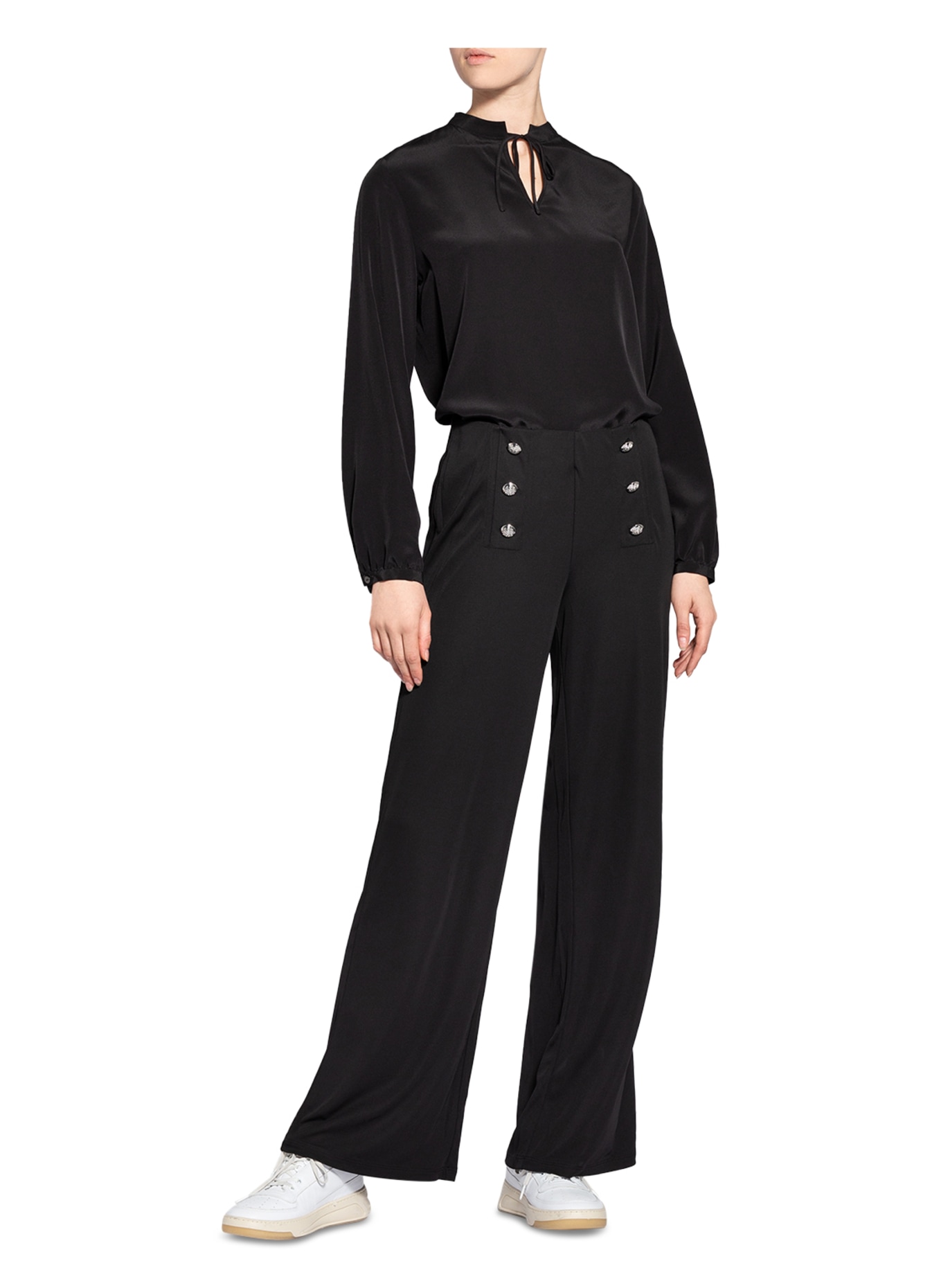 LAUREN RALPH LAUREN Jersey pants , Color: BLACK/ SILVER (Image 2)