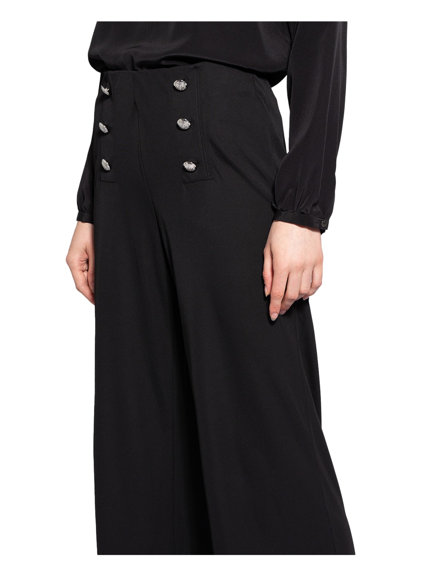 LAUREN RALPH LAUREN Jersey pants , Color: BLACK/ SILVER (Image 5)