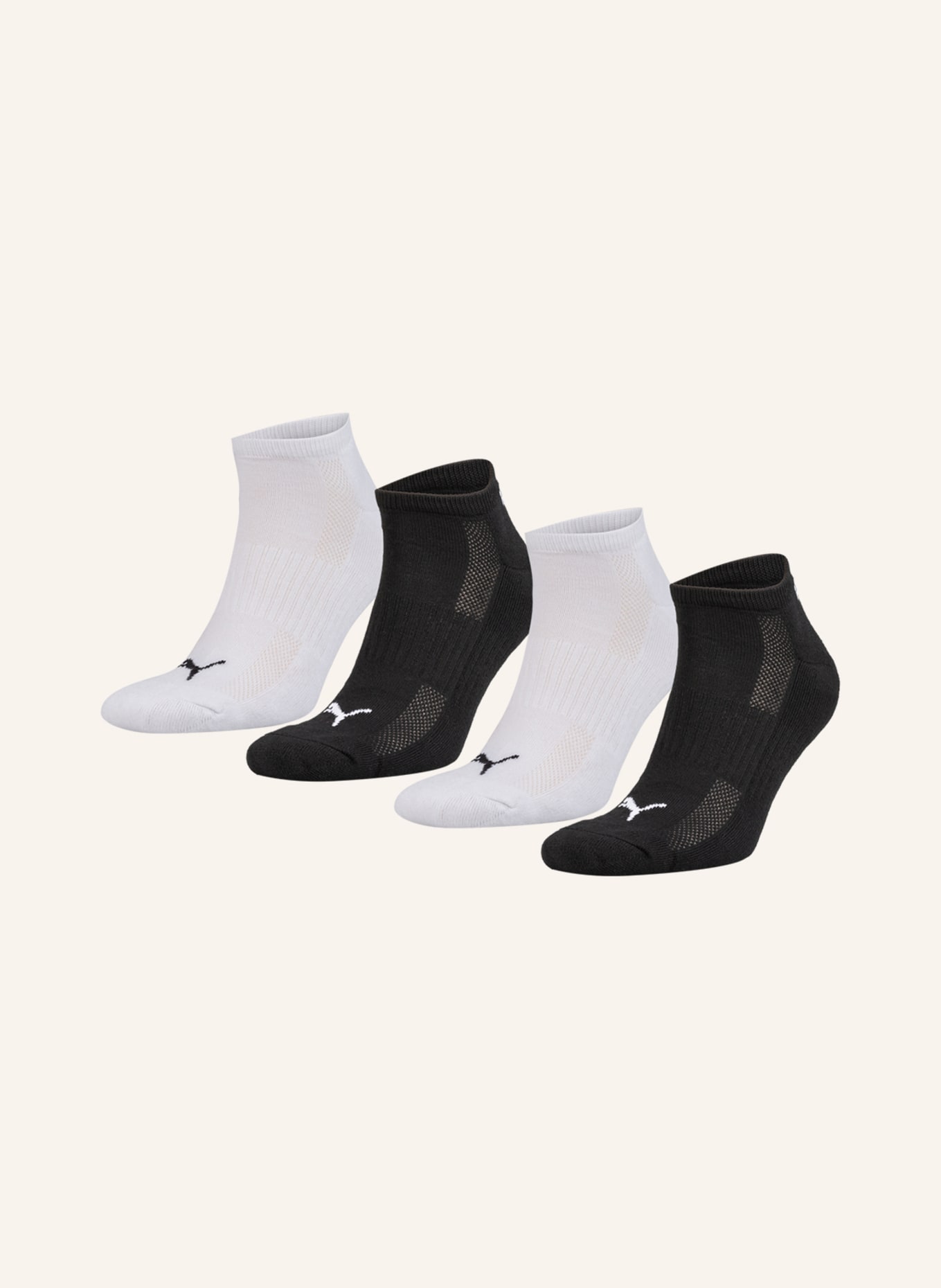 PUMA 4-pack sneaker socks EVERDAY, Color: 001 BLACK WHITE (Image 1)