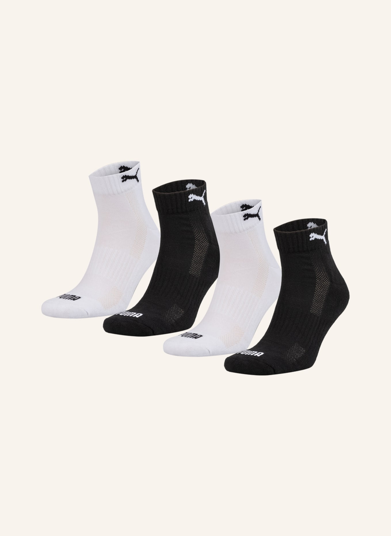 PUMA Ponožky EVERDAY, sada 4 párů, Barva: 001 BLACK WHITE (Obrázek 1)