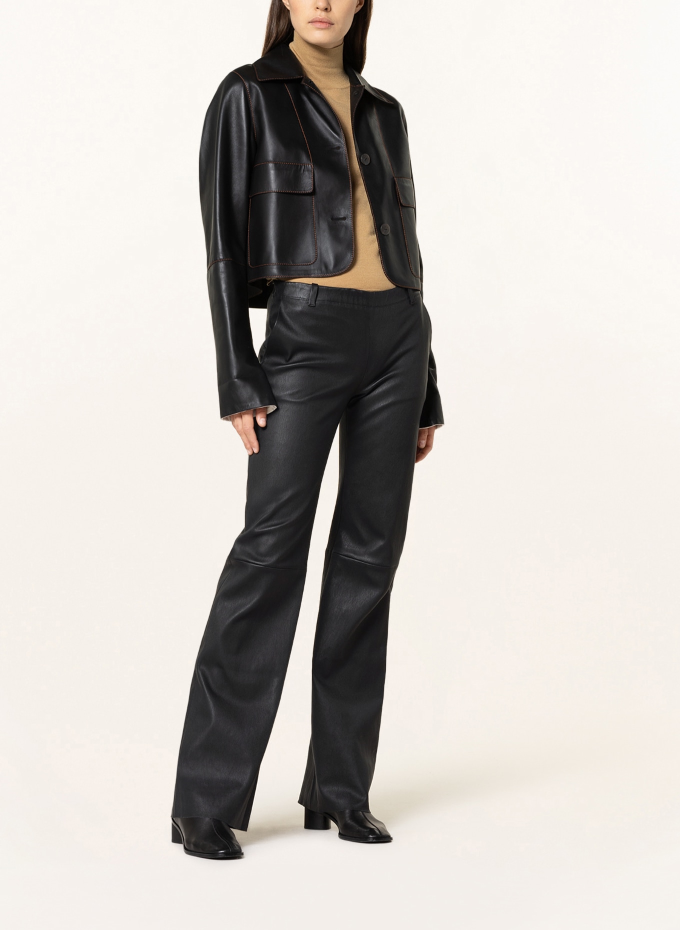 STOULS Leather trousers , Color: BLACK (Image 2)