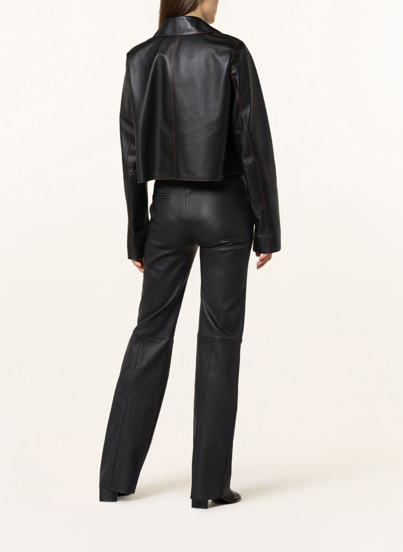 STOULS Leather trousers , Color: BLACK (Image 3)