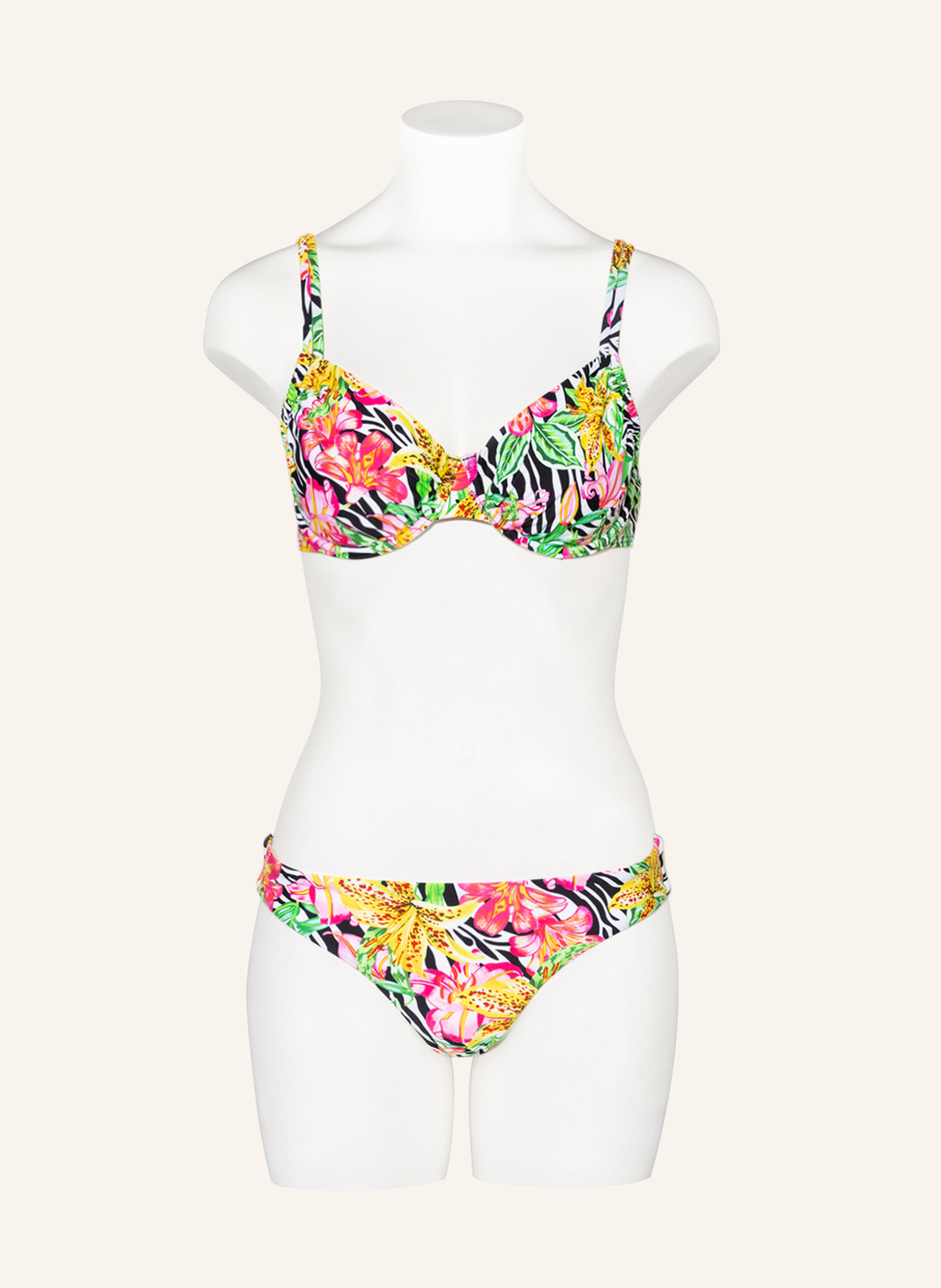 Hot Stuff Basic bikini bottoms, Color: WHITE/ PINK/ BLACK (Image 2)