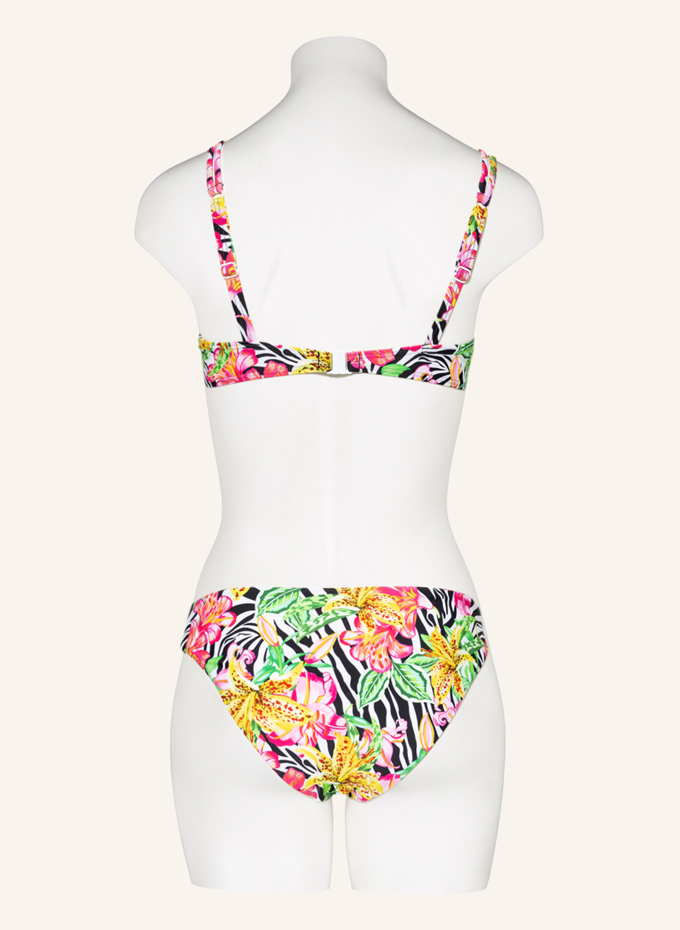 Hot Stuff Basic bikini bottoms, Color: WHITE/ PINK/ BLACK (Image 3)