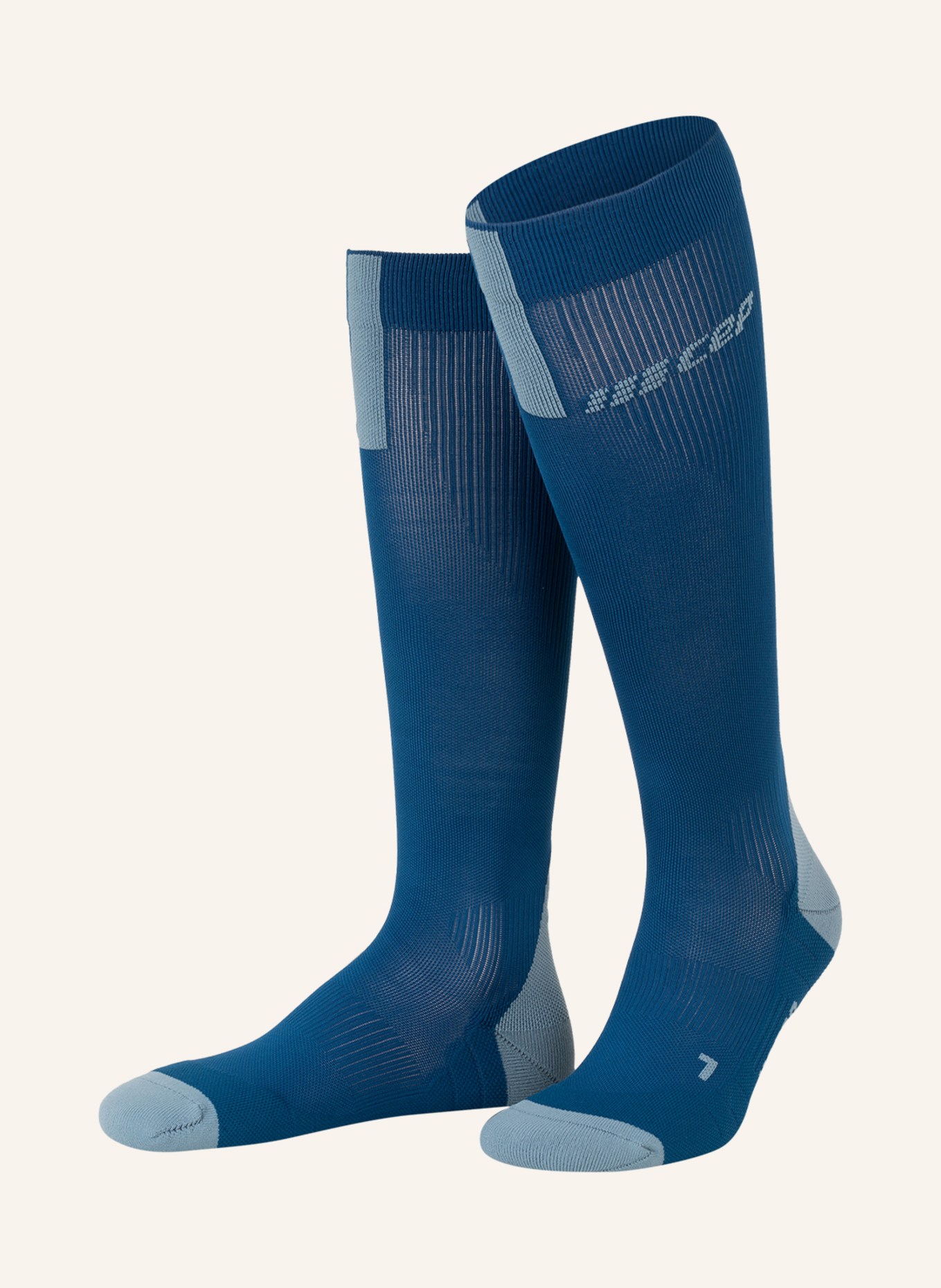 cep Running socks COMPRESSION 3.0, Color: BLUE/GREY (Image 1)