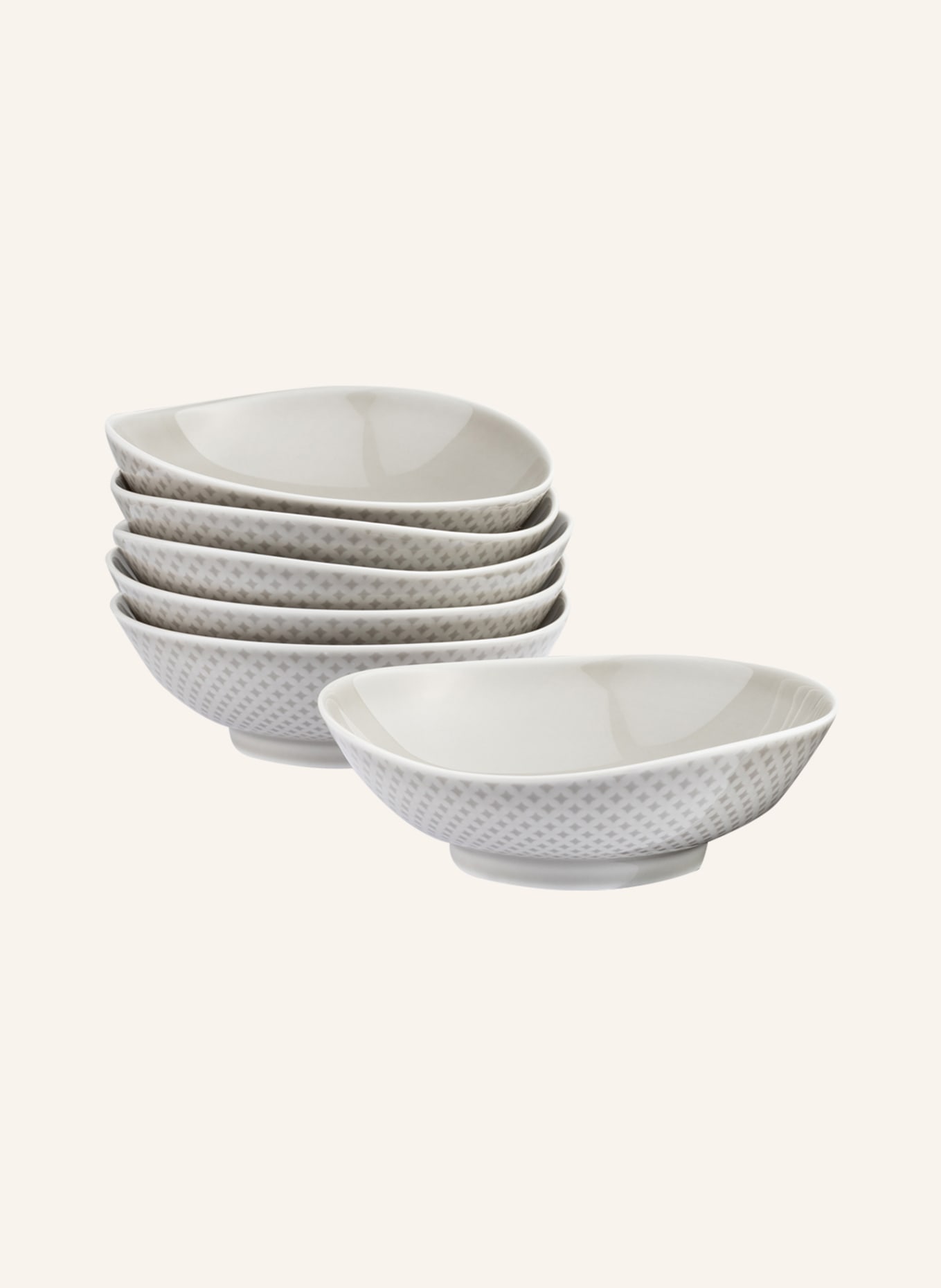 Rosenthal Set of 6 bowls JUNTO PEARL GREY, Color: BEIGE (Image 1)