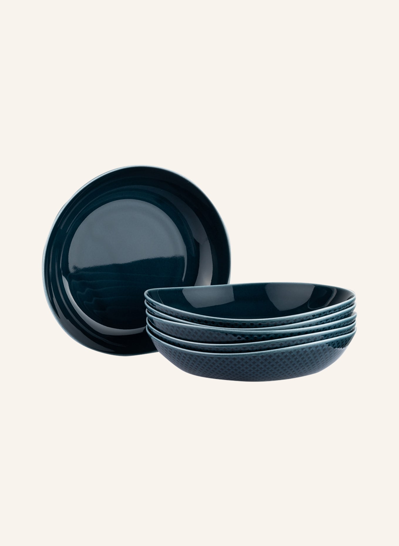 Rosenthal Sada 6 polévkových talířů JUNTO OCEAN BLUE, Barva: TMAVĚ MODRÁ (Obrázek 1)
